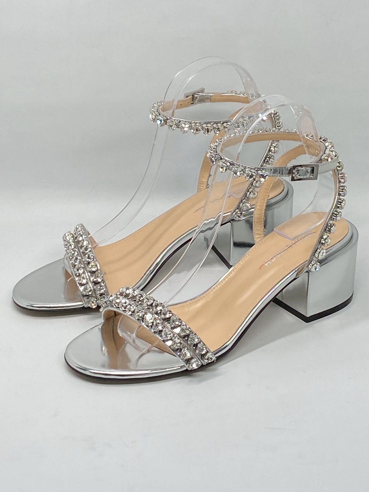 MACH & MACH Mach & Mach Audrey Embellished Leather Ankle Sandals size 38 Size US 8 / IT 38 - 1 Thumbnail