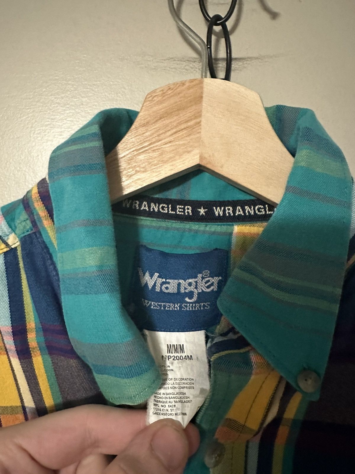 Vintage × Wrangler Vintage Wrangler Western Plaid Button-up Shirt Medium Size US M / EU 48-50 / 2 - 3 Thumbnail