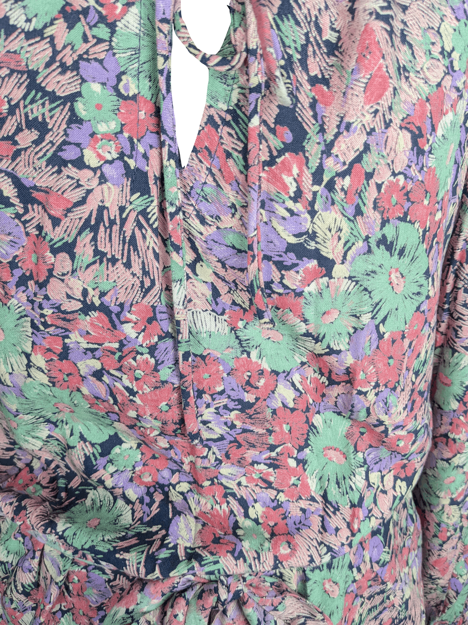 Vintage 1970's Pink Floral Top Size S / US 4 / IT 40 - 5 Thumbnail