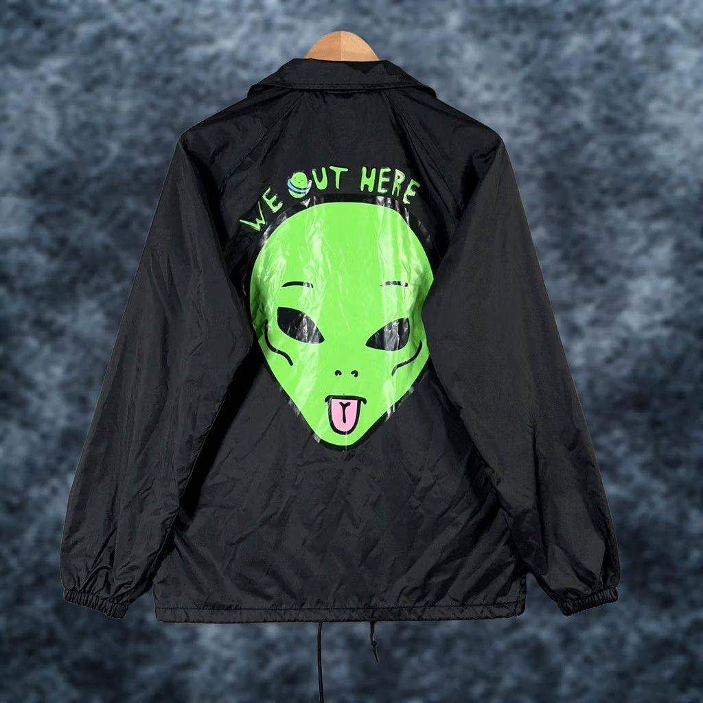 RIPNDIP RIPNDIP Jacket Mens Small Black We Out Here Alien Windbreaker Streetwear Coach Size US S / EU 44-46 / 1 - 1 Thumbnail