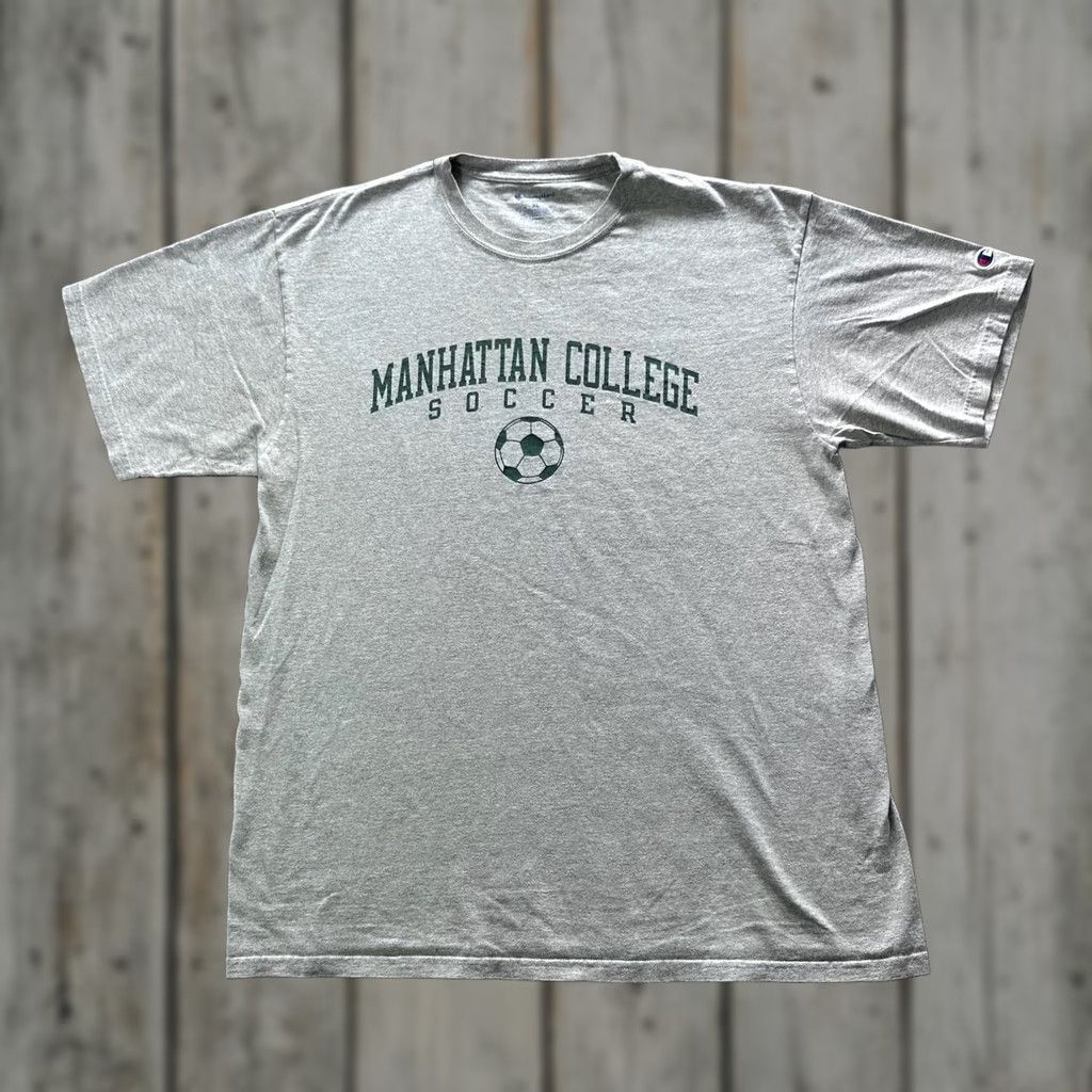 Champion Champion Shirt Mens XL Gray Manhattan College Soccer Graphic Crewneck Tagless Size US XL / EU 56 / 4 - 1 Thumbnail
