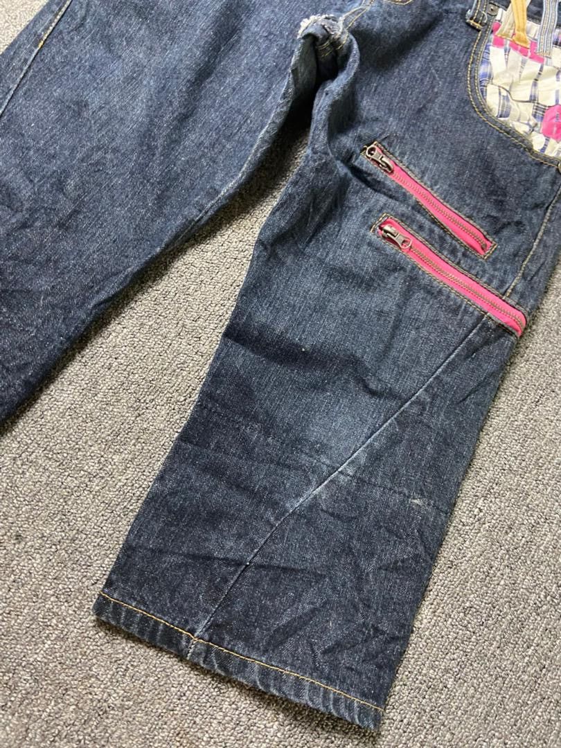 Japanese Brand NYLAUS Genuine Double Waist Three Quarter Jeans (186) Size US 29 - 10 Thumbnail