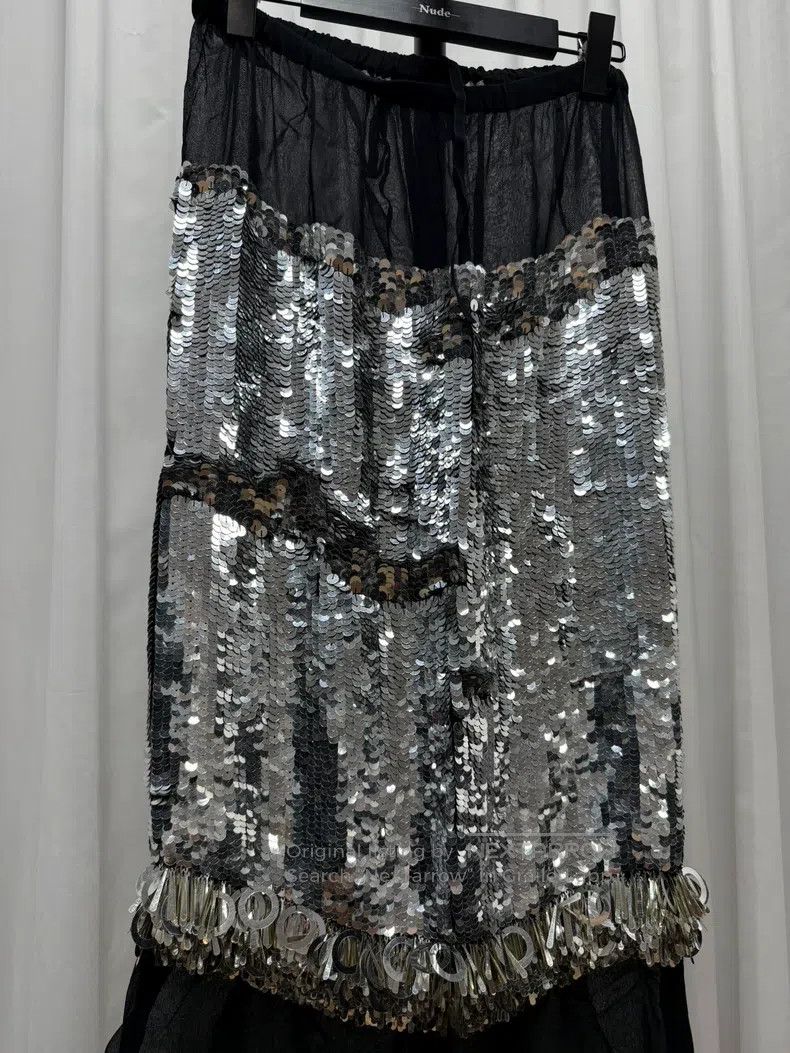Dries Van Noten Dries Van Noten Sequin Heavy Industry Midi Skirt Size 33" - 3 Thumbnail