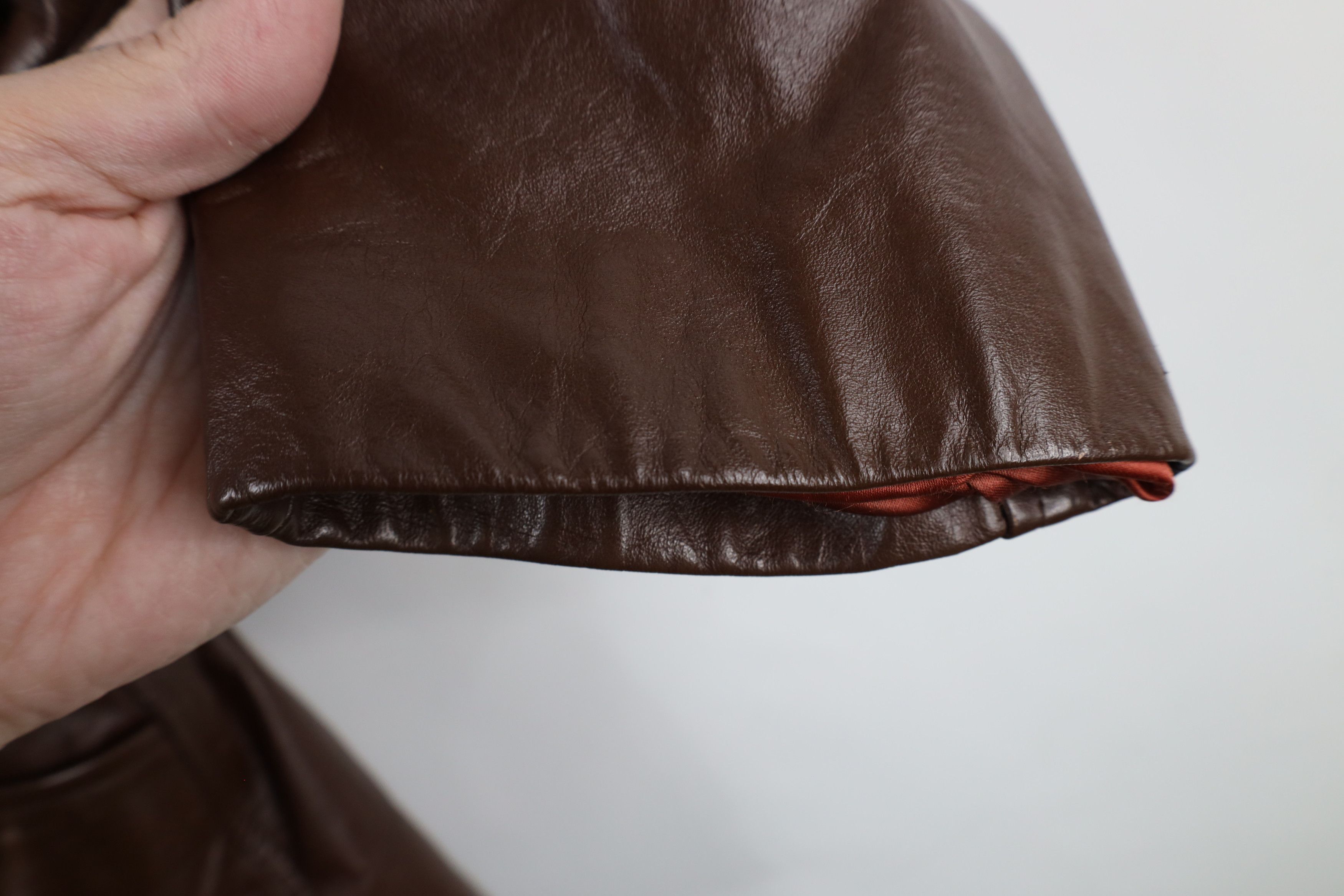 Vintage Vintage 70s Streetwear Leather Rancher Jacket Coat Brown Size US L / EU 52-54 / 3 - 8 Thumbnail