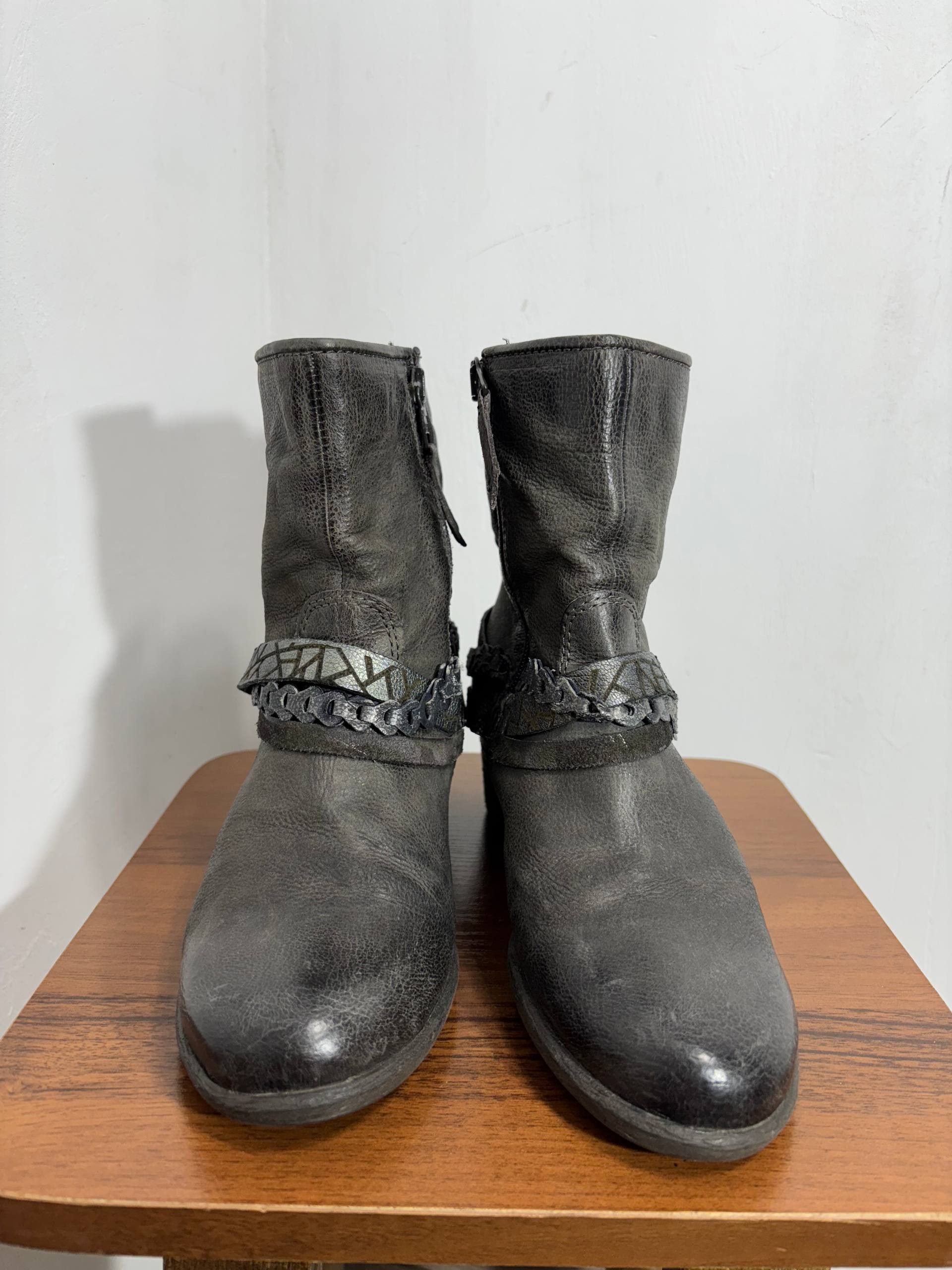 A.S.98 RARE AS 98 GUIDI style! fade Ankle Archive Leather Boots Size US 7 / IT 37 - 3 Thumbnail
