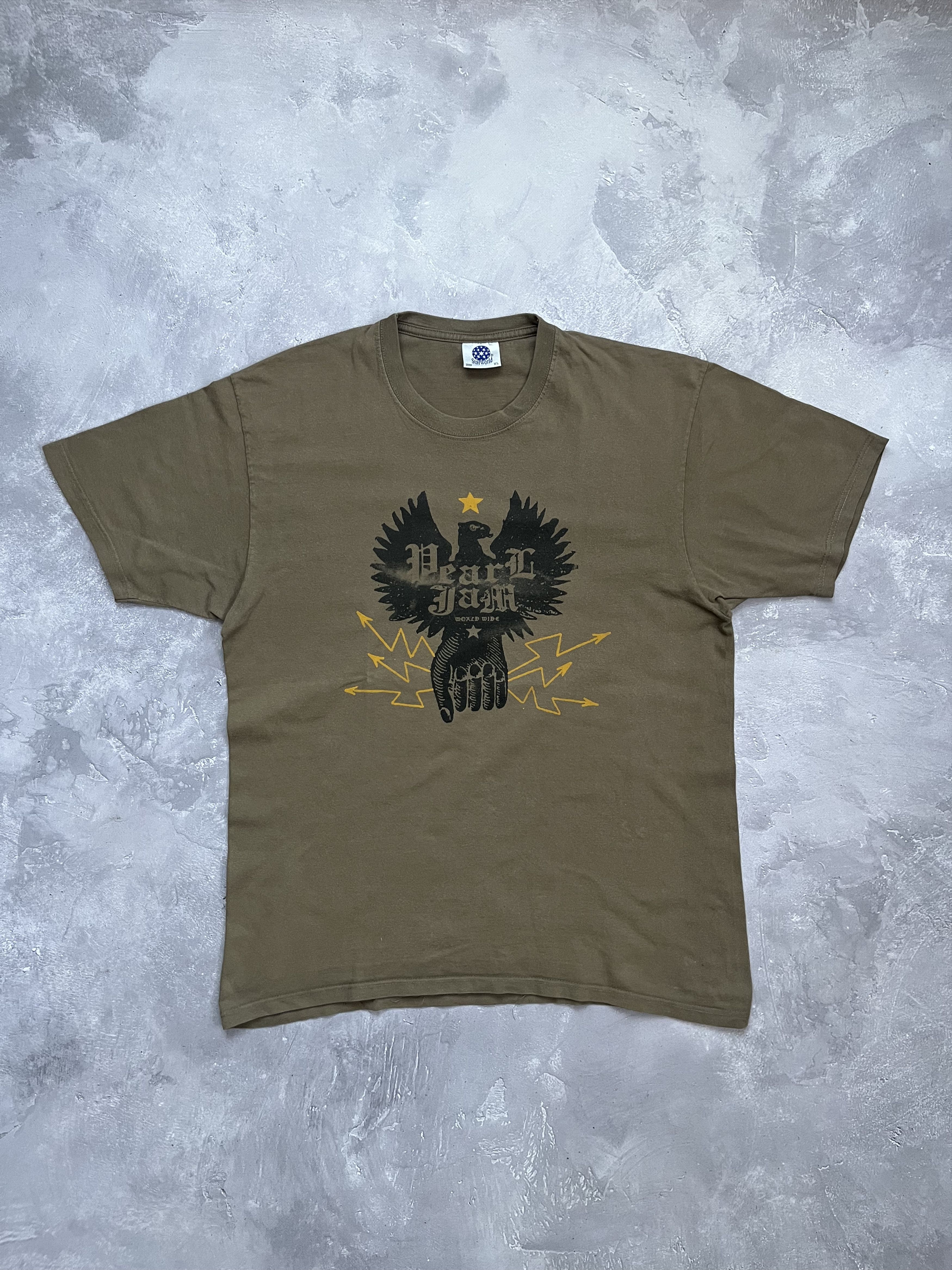 Band Tees RARE Pearl Jam Vintage World Wide TOUR T-Shirt 2006 Size US XL / EU 56 / 4 - 2 Thumbnail