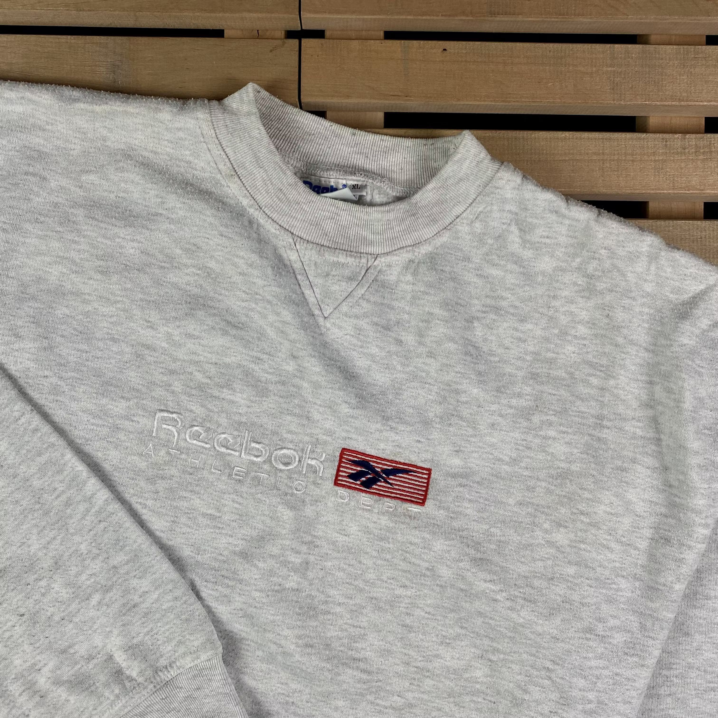 Reebok × Vintage Mens Sweatshirt Reebok Athletic Dept Big Print Size XL Size US XL / EU 56 / 4 - 2 Thumbnail