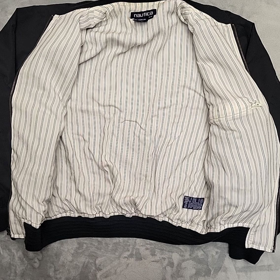 Nautica VINTAGE Nautica Bomber Jacket Men M Black Outdoor Rayon Lined Retro Classic Jacket Mens Hor? Size US M / EU 48-50 / 2 - 5 Thumbnail