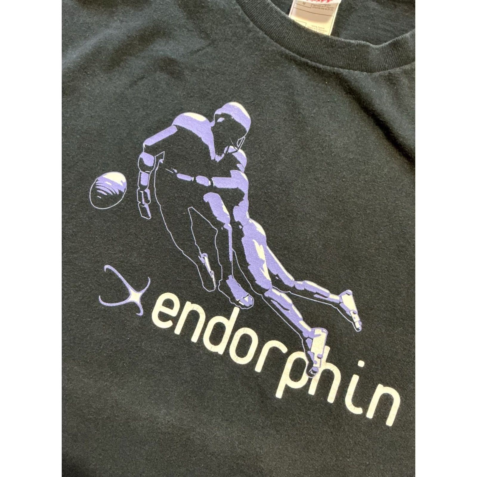 Fruit Of The Loom VINTAGE Endorphin NaturalMotion 3D Animation Motion Software Graphic T-Shirt LG Black Men's Shirt Football Size US L / EU 52-54 / 3 - 7 Thumbnail