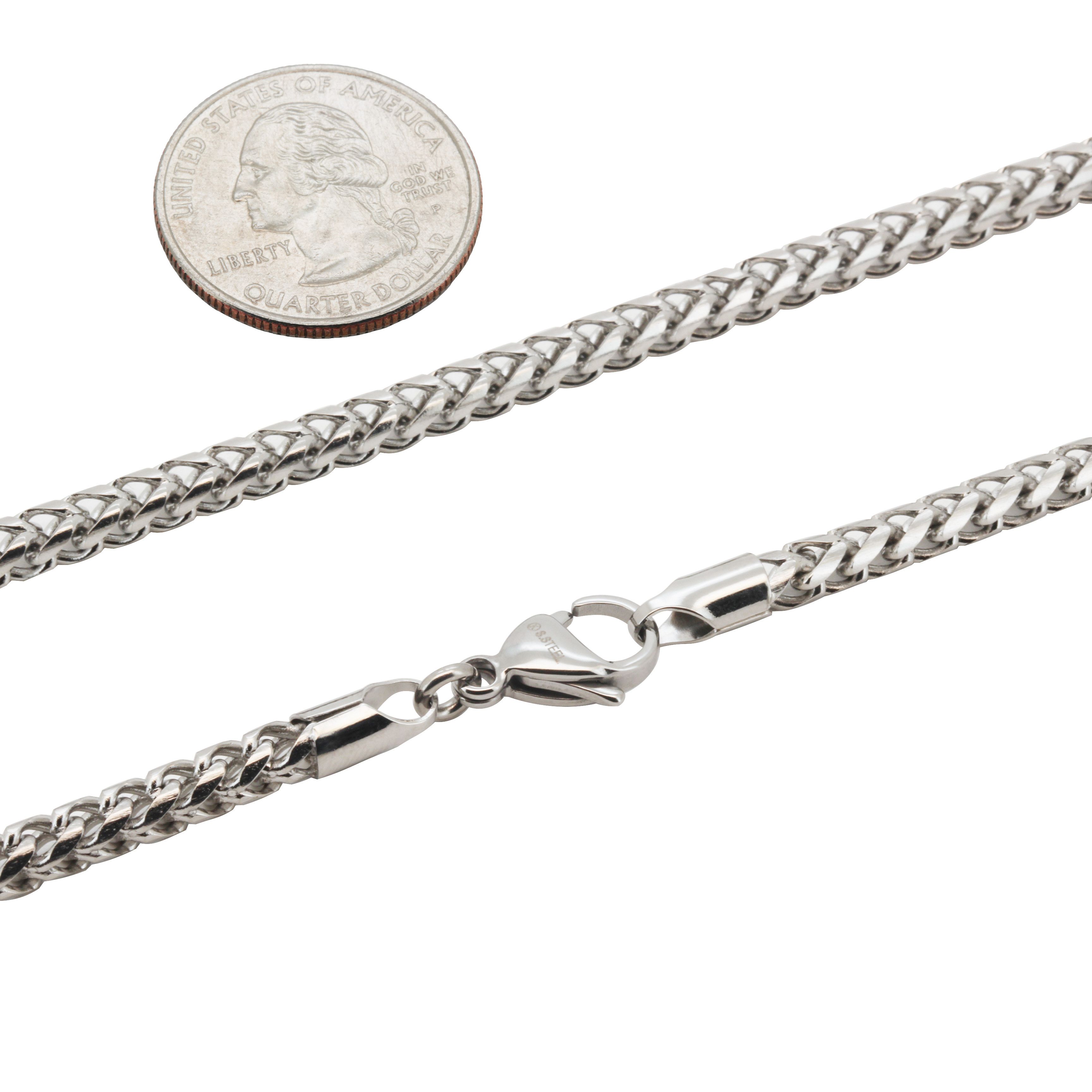 Other 316L Stainless Steel 4mm Franco Bracelet 8.5" Size ONE SIZE - 2 Thumbnail