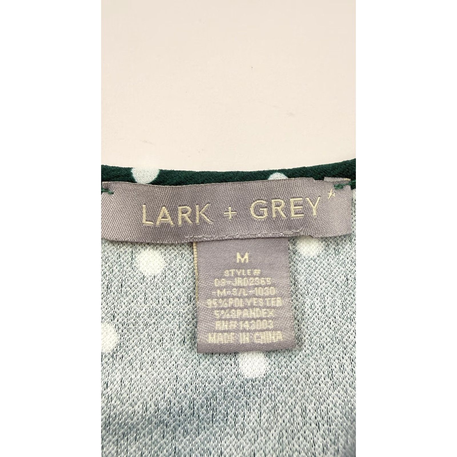 Vintage Lark + Grey Dress Womens Medium Green Polka Dot Sleeveless Fit & Flare Midi Size M / US 6-8 / IT 42-44 - 2 Thumbnail