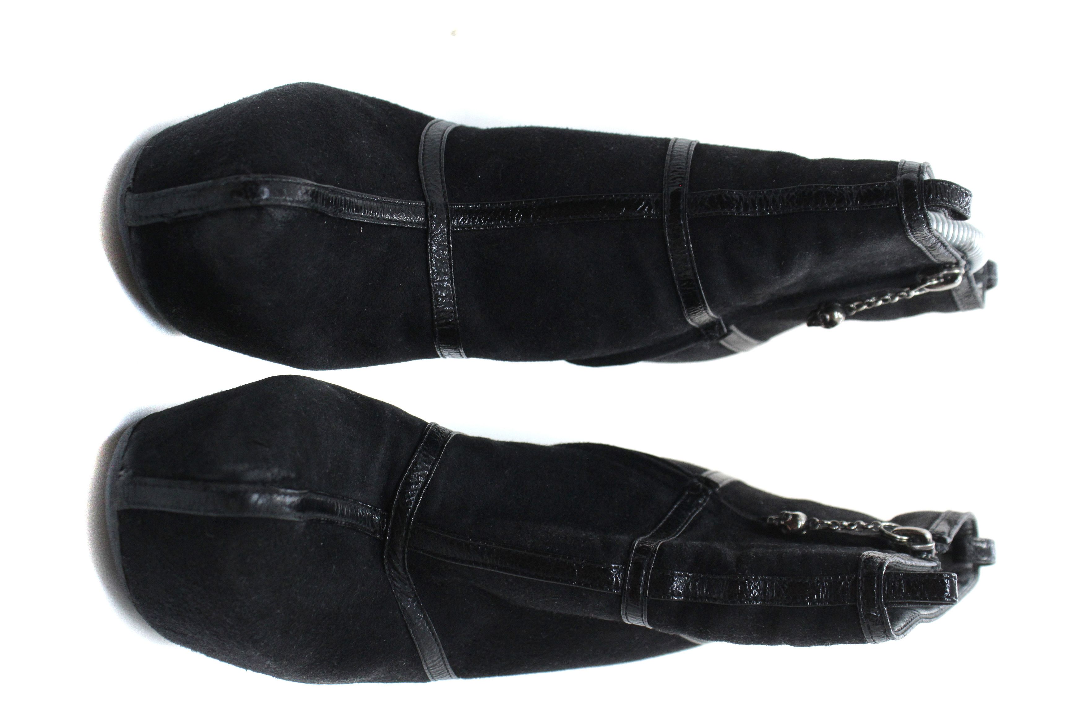 Alexander McQueen Skull Zippers Ankle Suede Heel Boots Size US 7 / IT 37 - 6 Thumbnail