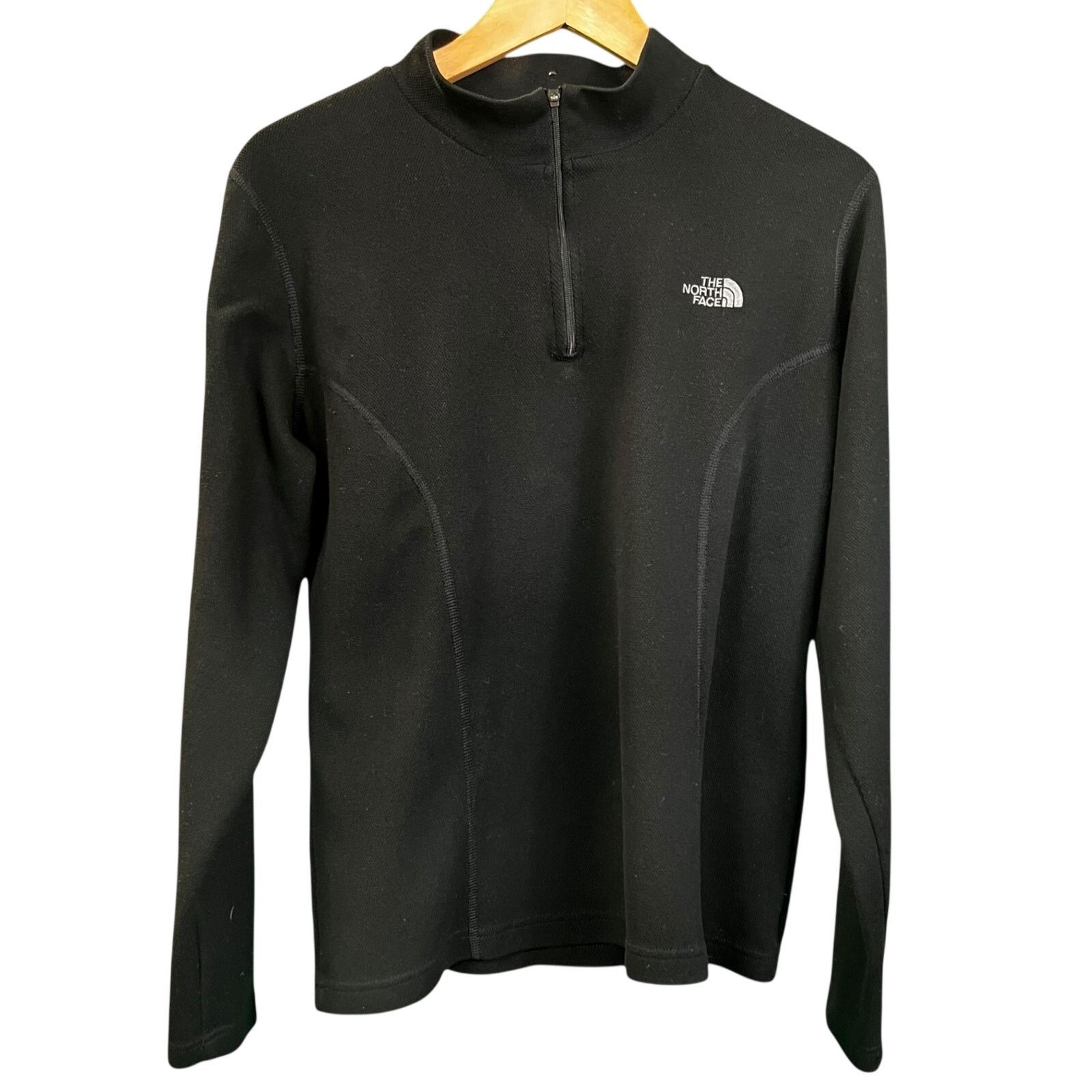 The North Face North Face Women's XL Micro Knit Quarter Zip Black Pullover Size XL / US 12-14 / IT 48-50 - 6 Thumbnail