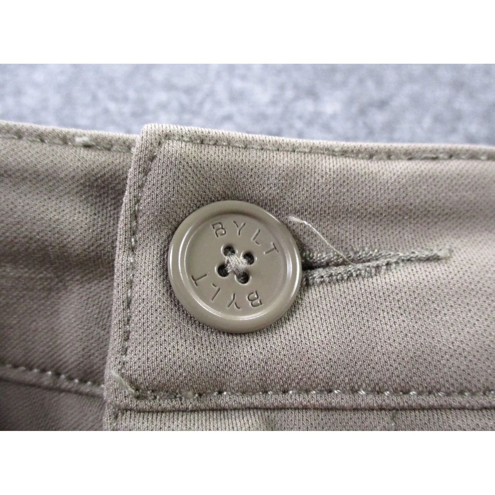Vintage BYLT Pants Mens 31 Beige Chino Everyday Pant 2.0 Slim Straight Stretch Taupe Beige Size US 31 - 7 Thumbnail