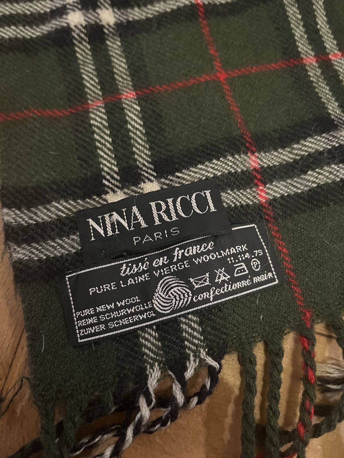Vintage Nina Ricci Wool Scarf - Classic French Elegance Size ONE SIZE - 1 Thumbnail