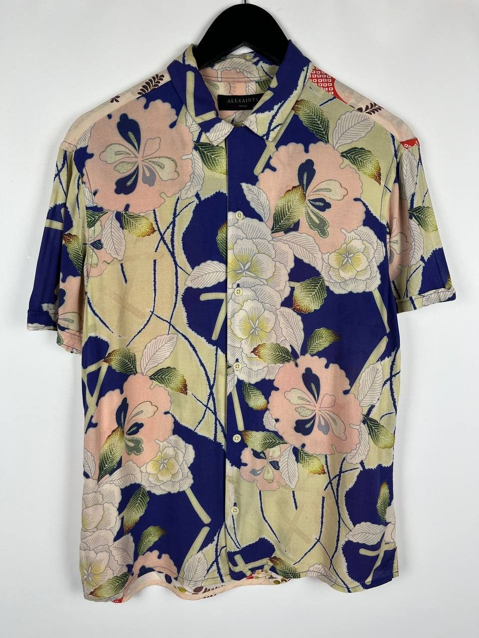 Allsaints AllSaints Fuyugi Floral Hawaiian Short Sleeve Viscose Shirt Size US S / EU 44-46 / 1 - 1 Thumbnail