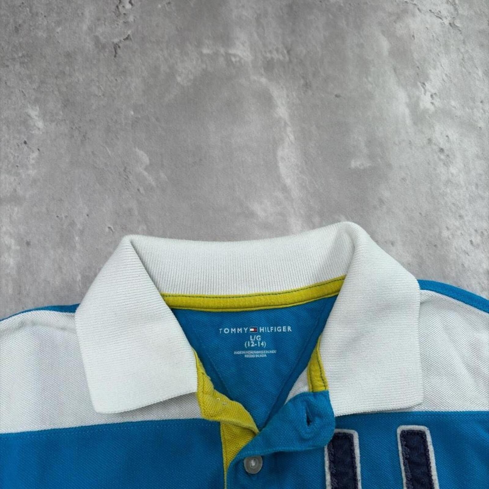 Tommy Hilfiger Y2K Teal Tommy Hilfiger Grunge Chief Keef Polo Shirt Size US XS / EU 42 / 0 - 7 Thumbnail