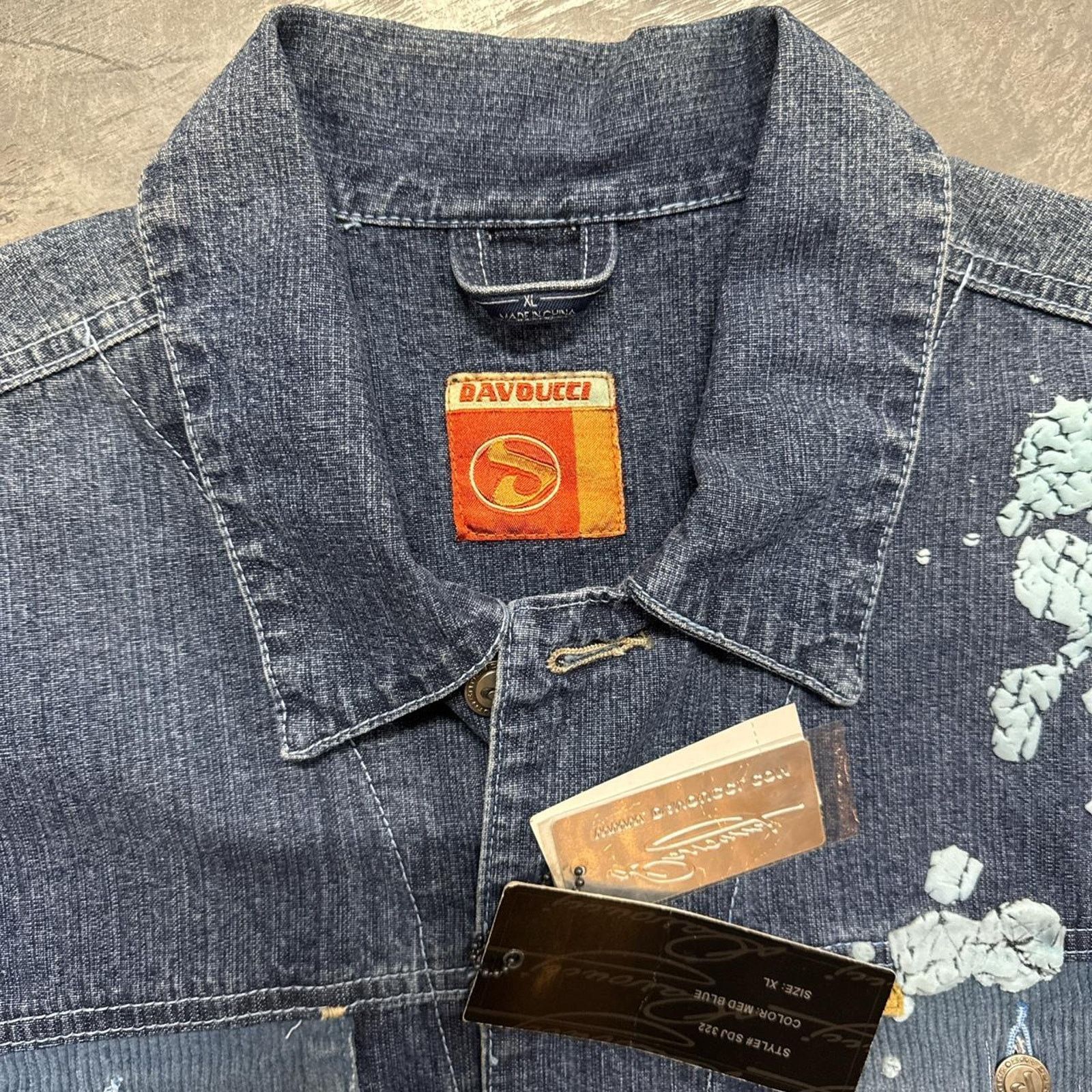 Vintage Vintage Y2K Deadstock Davoucci Corduroy Denim Jean Jacket Size US XL / EU 56 / 4 - 5 Thumbnail