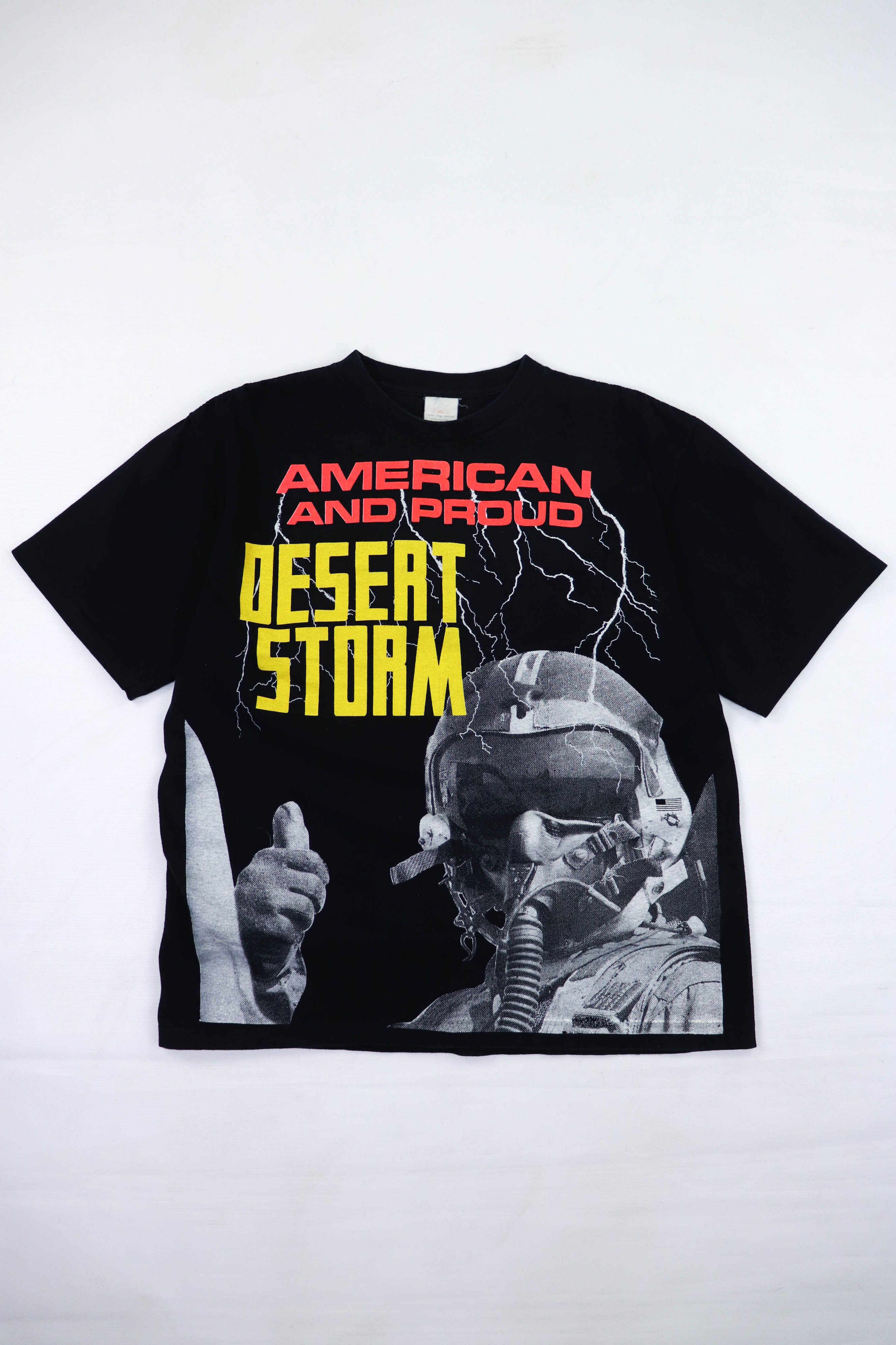 Vintage American And Proud Desert Storm Vintage 90s Graphics Tshirt Size US M / EU 48-50 / 2 - 1 Thumbnail
