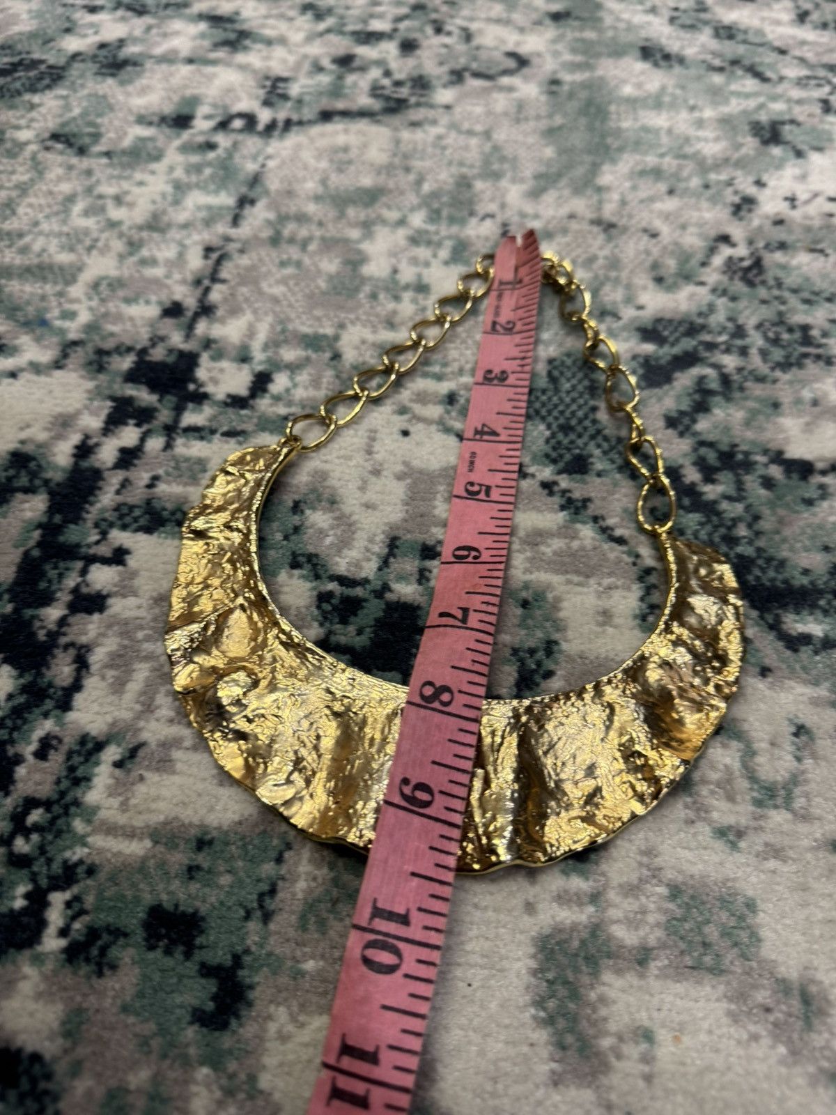 Jewelry VINTAGE KENNETH JAY LANE KJL WIDE TEXTURED COLLAR NECKLACE Size ONE SIZE - 4 Thumbnail