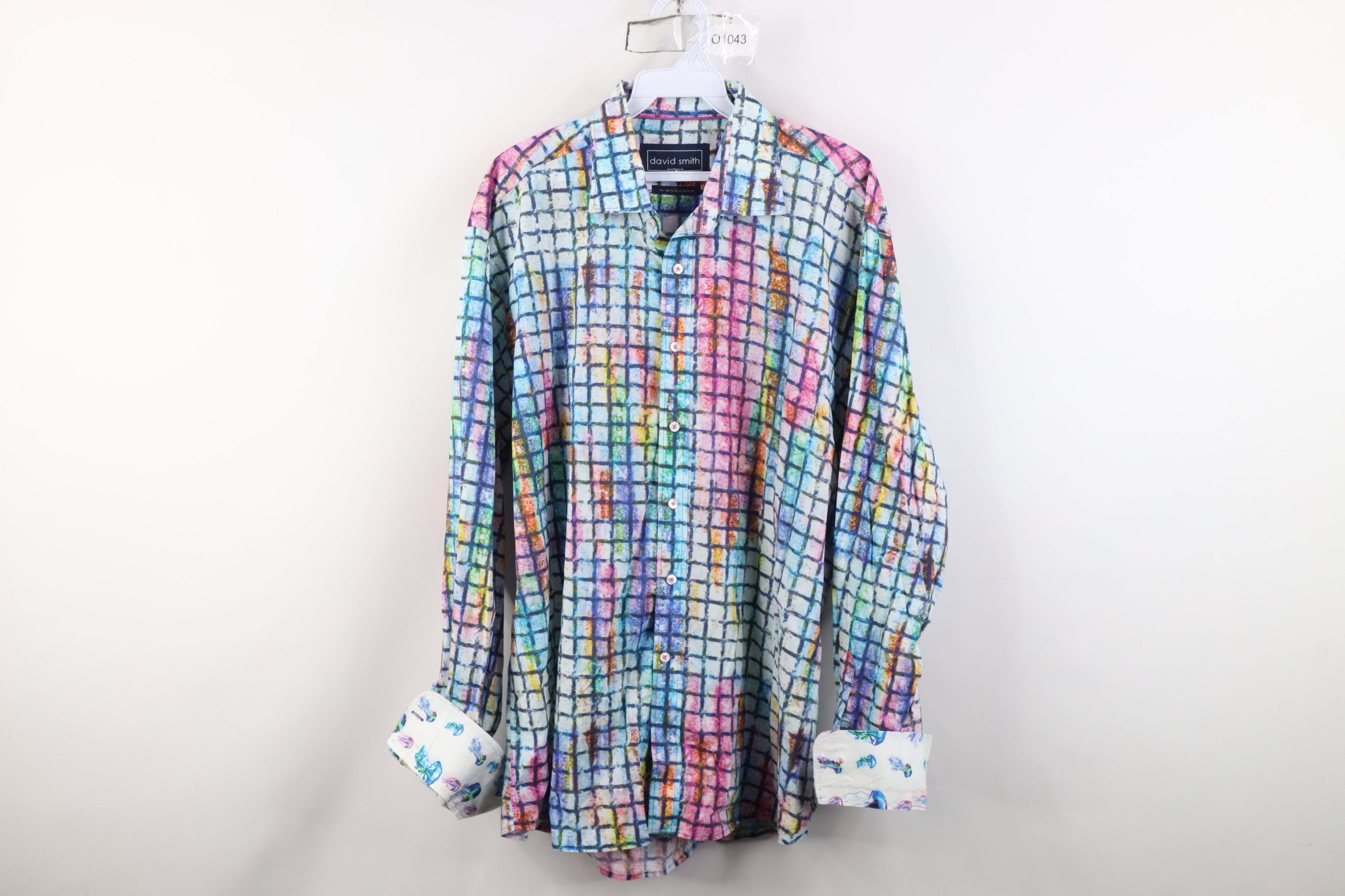 Vintage David Smith Australia Jelly Fish Flip Cuff Collared Shirt Size US XL / EU 56 / 4 - 4 Thumbnail