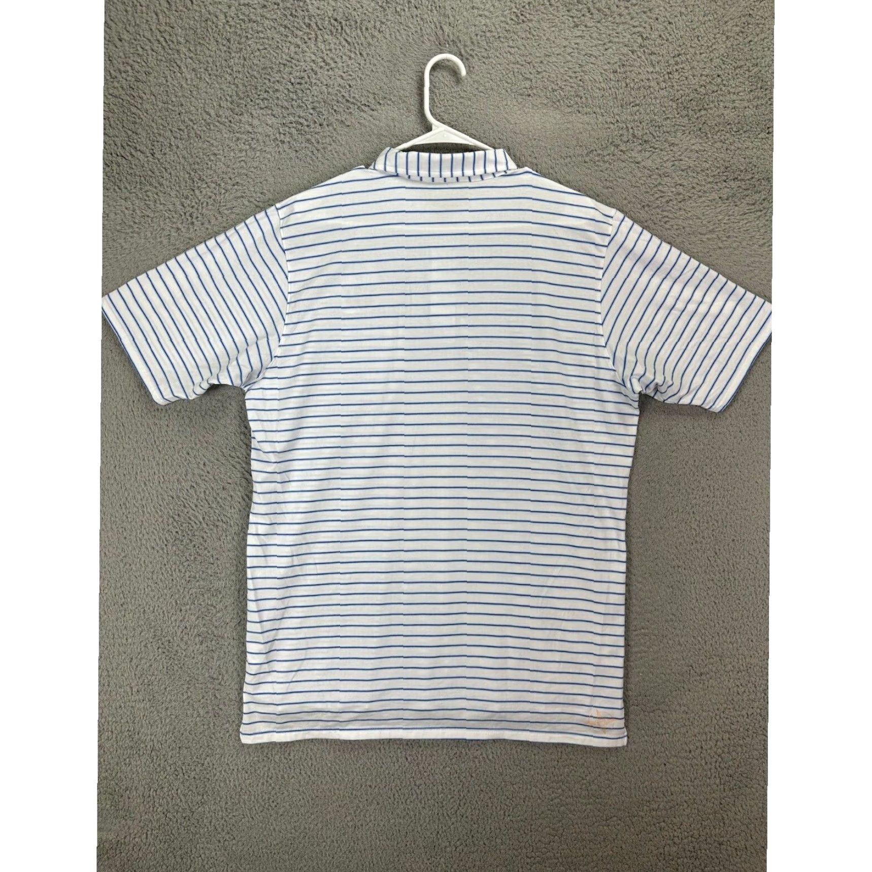 Vintage B. Draddy Polo Shirt Adult Large Blue Striped Pima Cotton Blend Rugby Casual Men Size US L / EU 52-54 / 3 - 2 Thumbnail