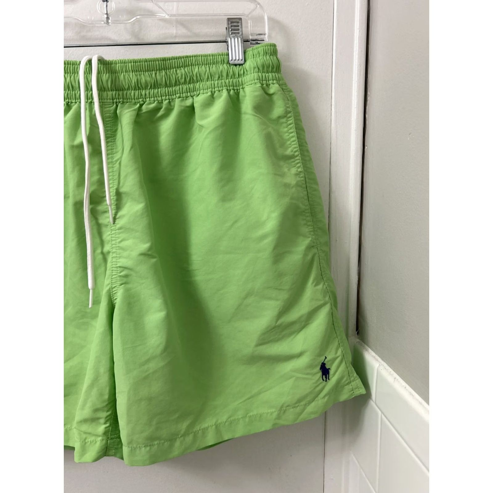 Polo Ralph Lauren VINTAGE Polo Ralph Lauren Shorts Mens XL Green Nylon Swimming Trunks Pockets Logo 90s Beach Sports Board Shorts Mens Size US XL / EU 56 / 4 - 3 Thumbnail
