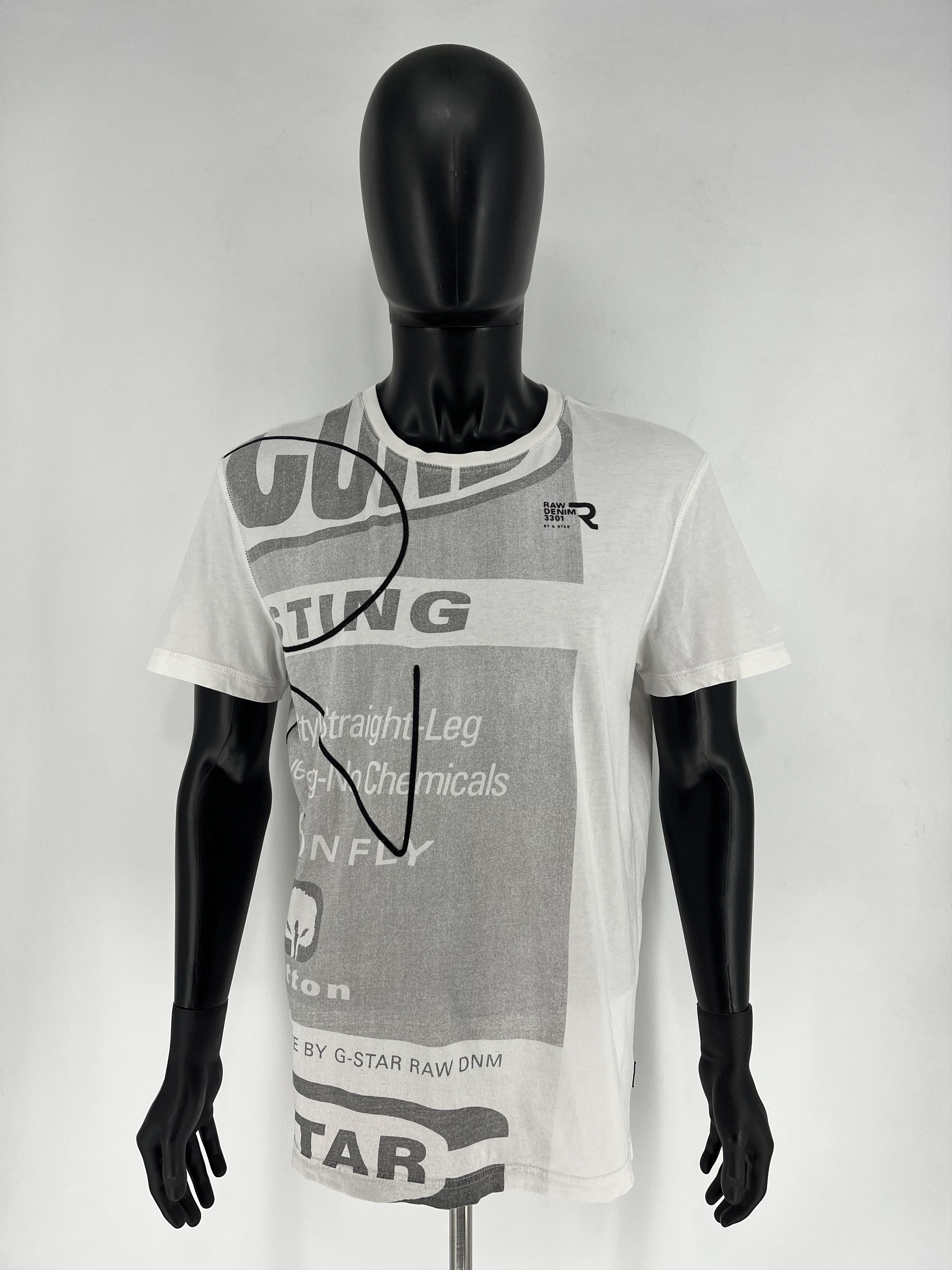 G-Star Vintage G-Star Raw T-Shirt White Big Centre Logo Size XL Size US XL / EU 56 / 4 - 2 Thumbnail