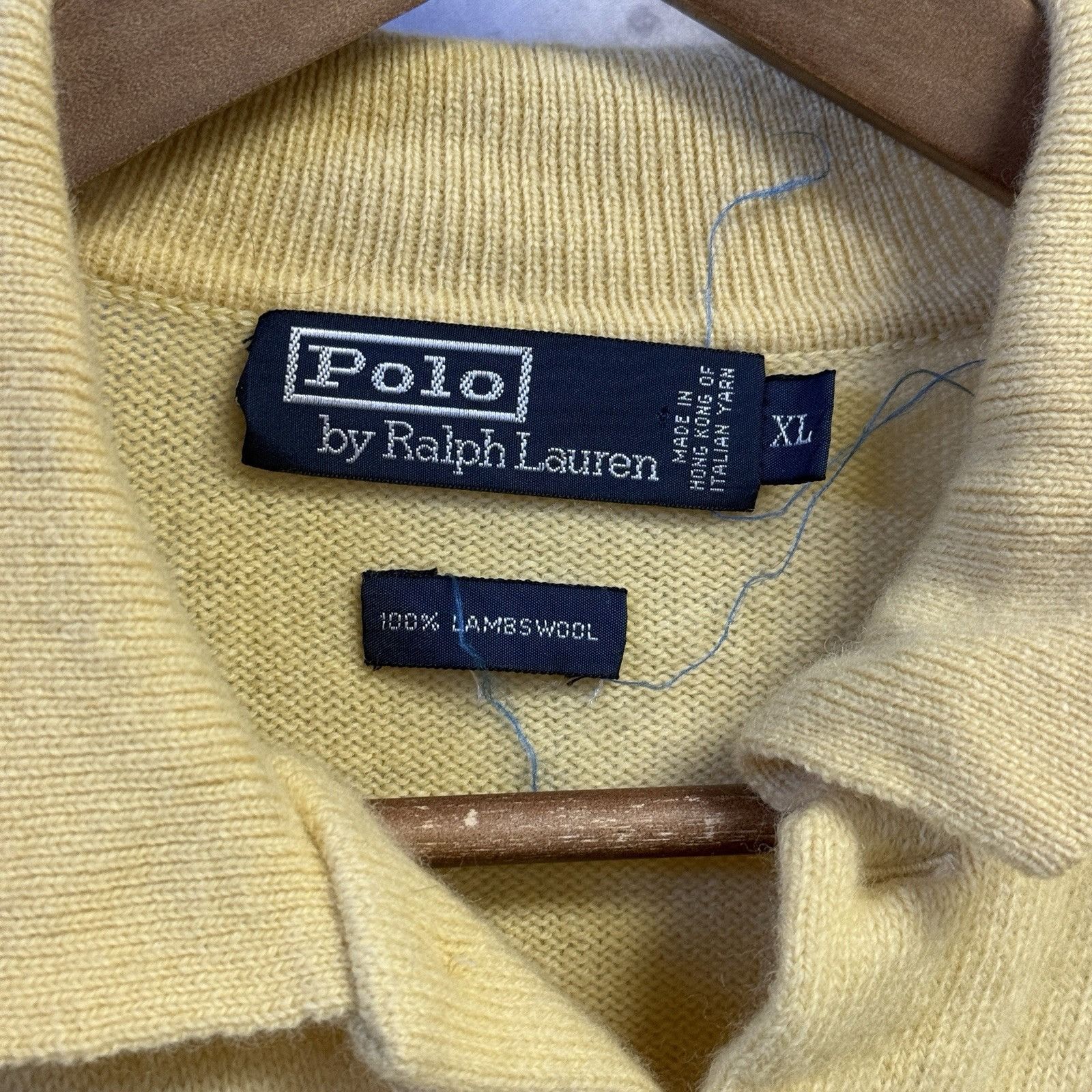 Polo Ralph Lauren Polo Ralph Lauren Lambs Wool Long Sleeve Collared Knit Shirt Size US XL / EU 56 / 4 - 9 Thumbnail