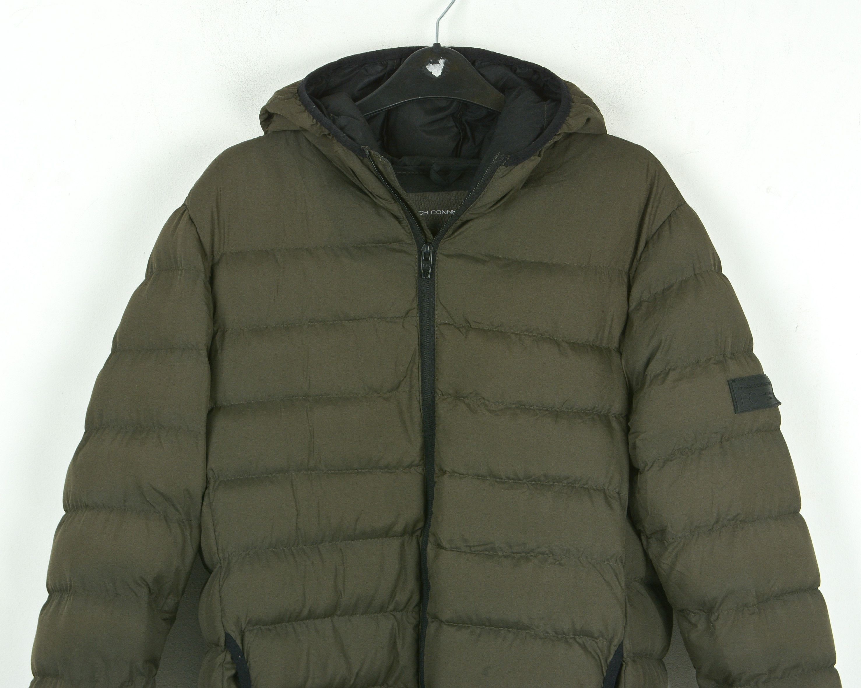 French Connection Puffer Padded Jacket Coat M Full Zip Parka Khaki Green Top Size US M / EU 48-50 / 2 - 2 Thumbnail