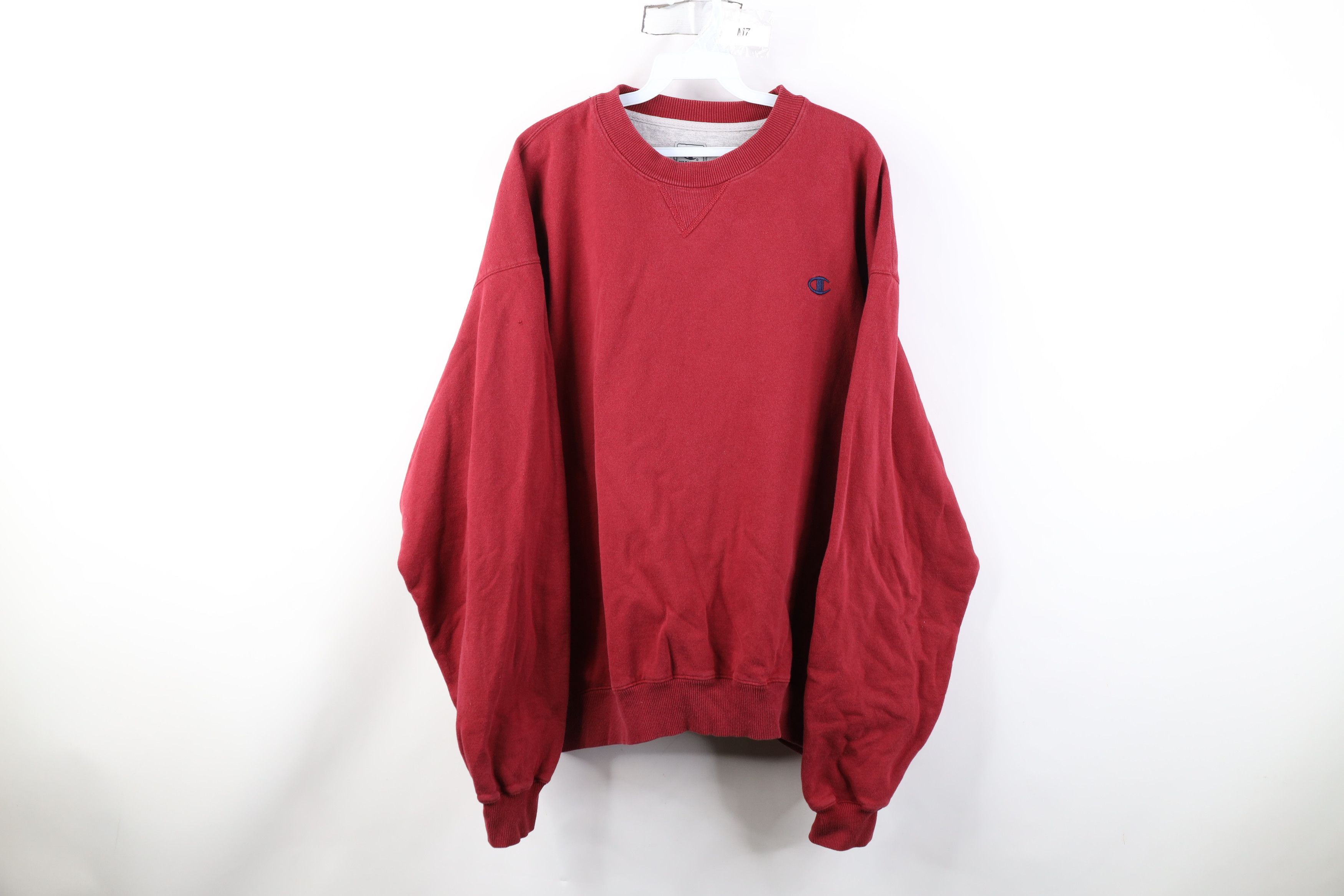 Champion Vintage 90s Y2K Champion Logo Crewneck Sweatshirt Red Size US XL / EU 56 / 4 - 1 Thumbnail