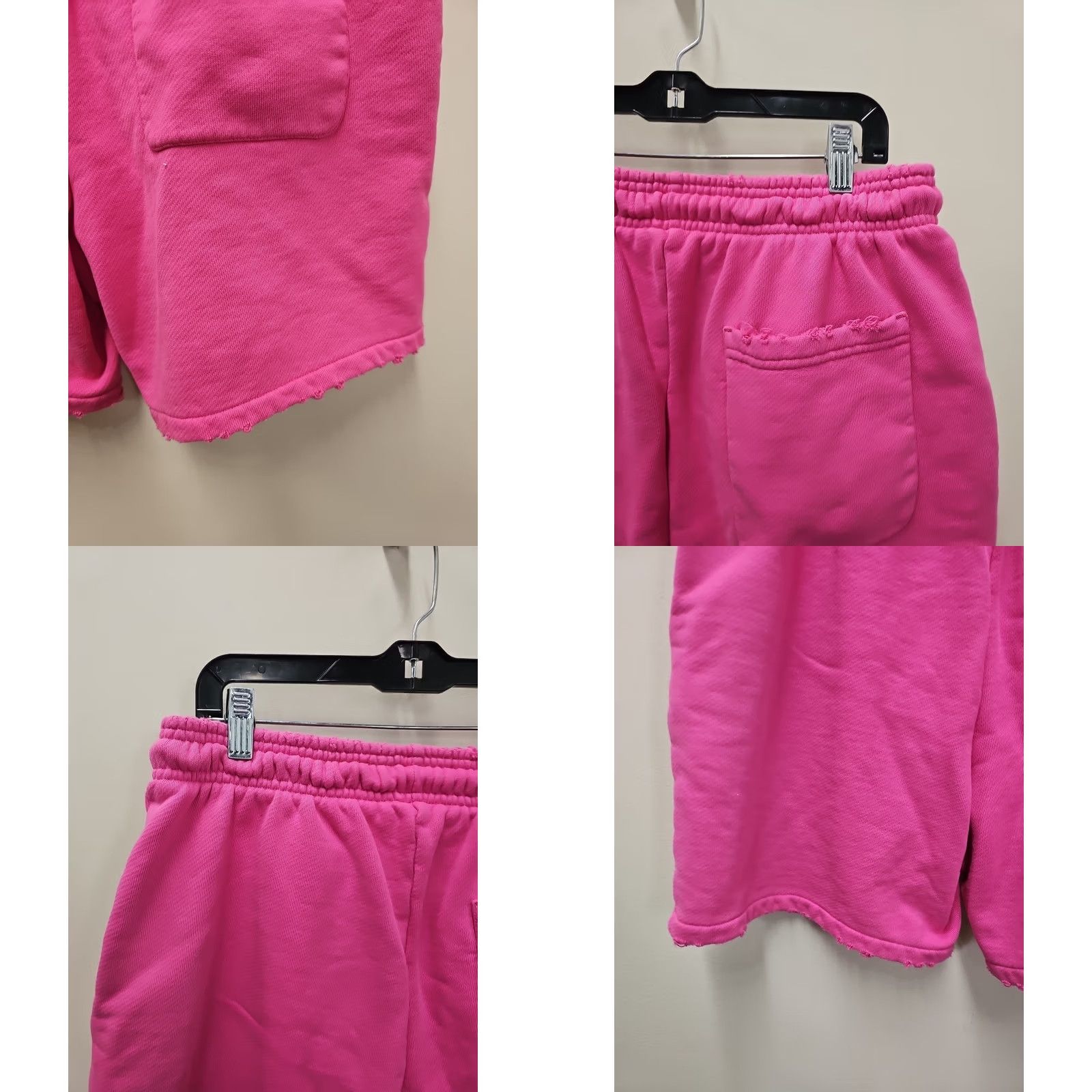 Versace VINTAGE Versace Sweat Shorts Mens Distressed Fuxia Fleece Drawstring Pockets Logo 40 Mens Size US 40 / EU 56 - 9 Thumbnail