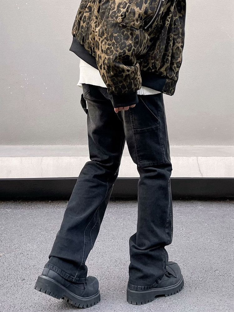 Jean × Vintage Streetwear Washed Black Button Stack Size US 28 / EU 44 - 5 Thumbnail