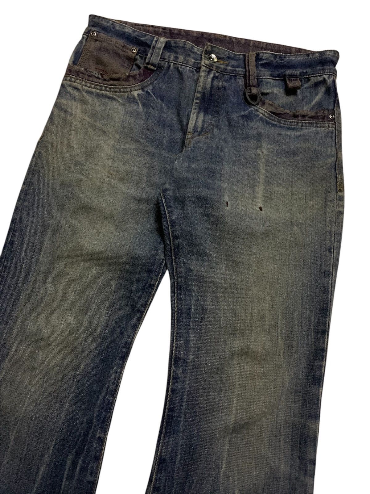 semanticdesign 💥Avant-Garde Flare Semantic design Ripped Denim Pant Size US 32 / EU 48 - 5 Thumbnail