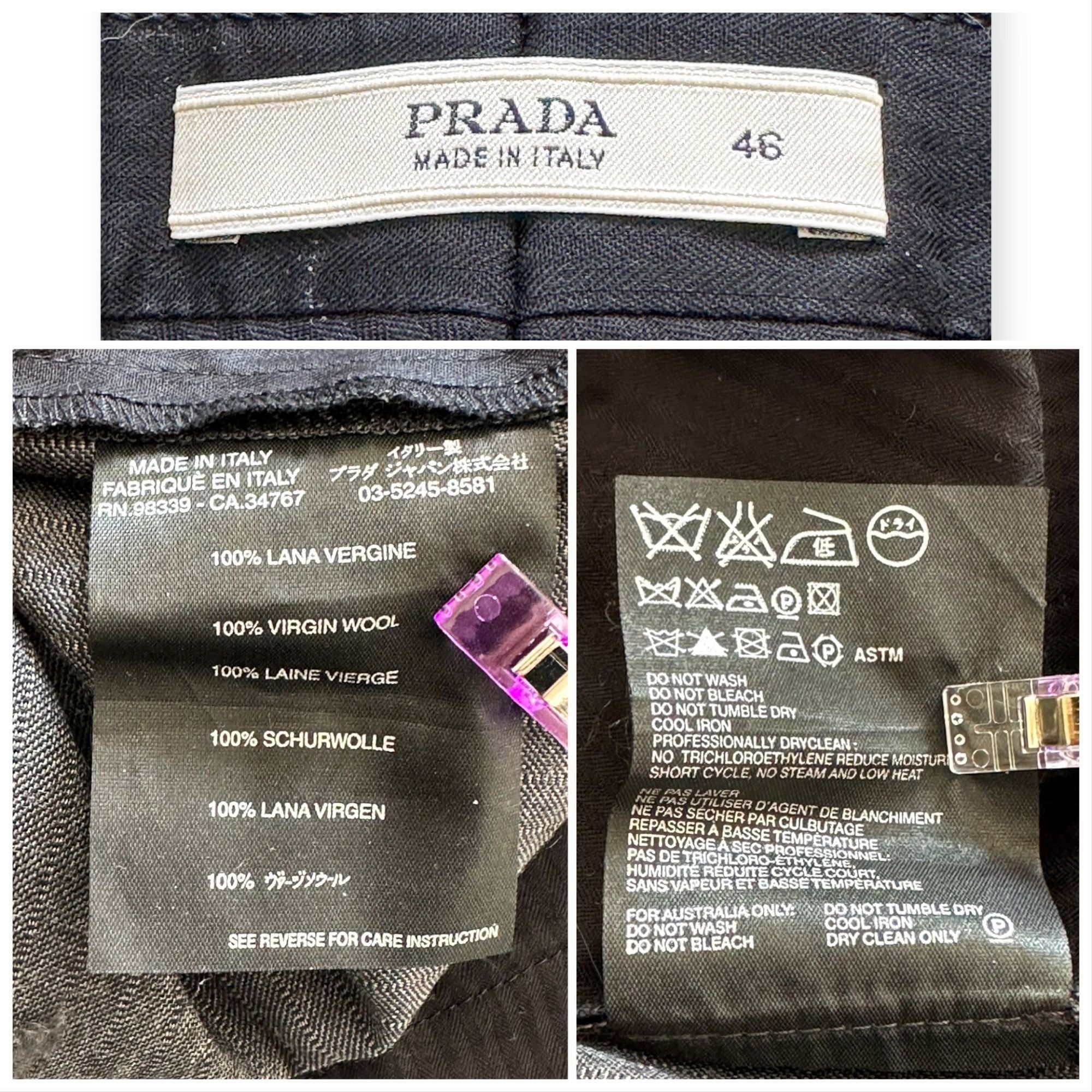Prada Prada FW2003 Gray Wool Pants + Belt (46) Size 32" / US 10 / IT 46 - 4 Thumbnail