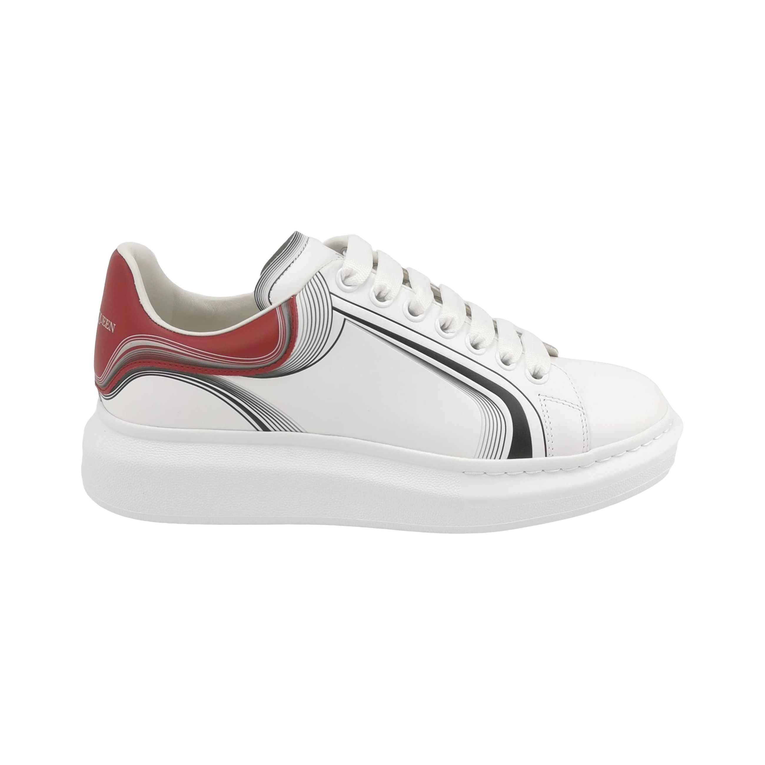 Alexander McQueen Alexander McQueen Graphic Leather Low-Top Sneakers 41.5 Size US 8 / EU 41 - 1 Thumbnail