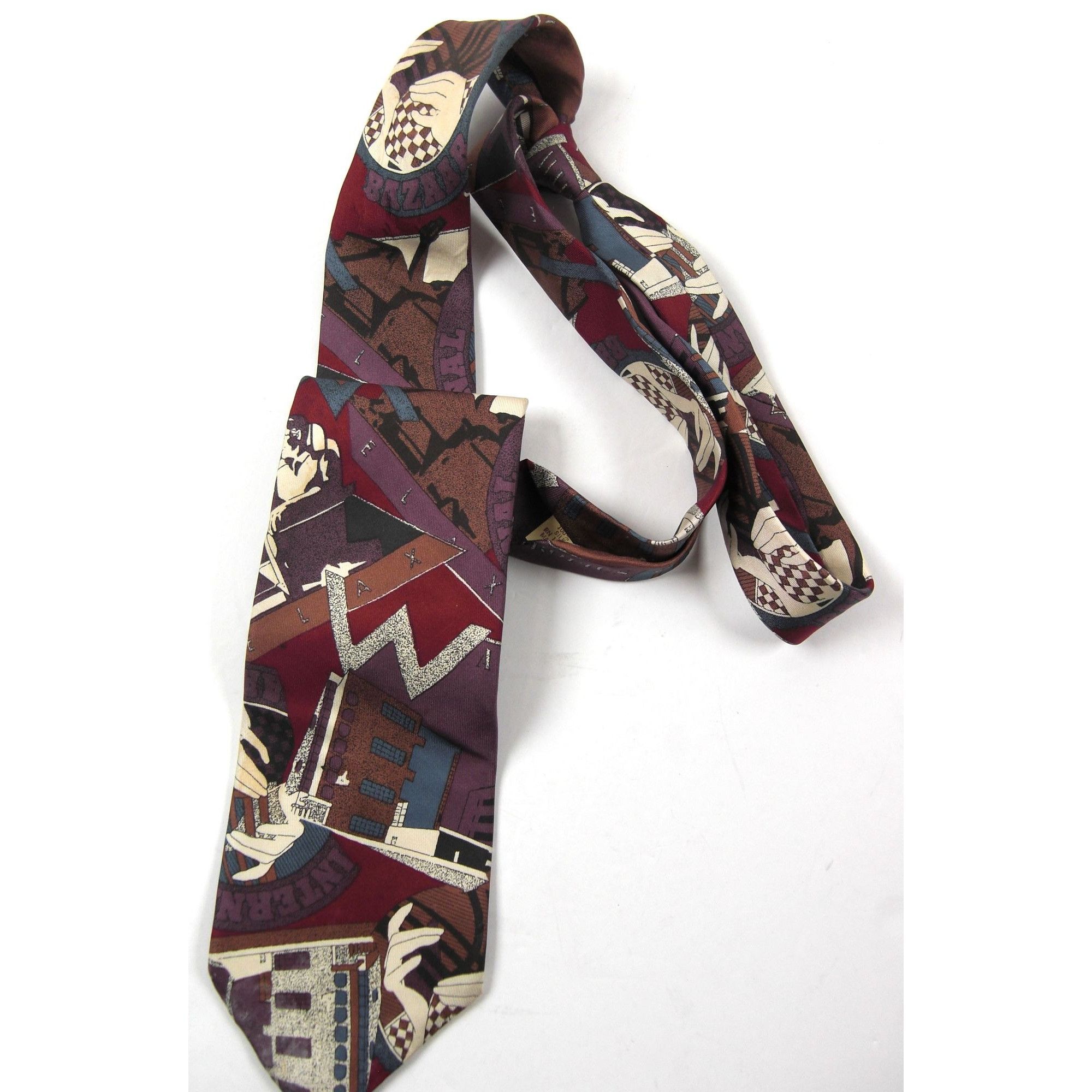 Other Lot of 4 Vintage Men’s Neck Ties – Brown Red Green Assorted Size ONE SIZE - 5 Thumbnail