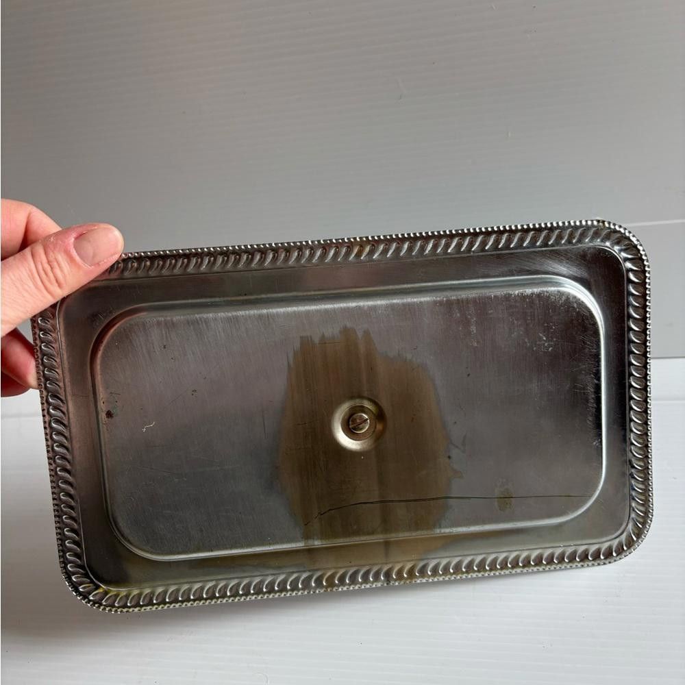 Designer Vintage Chrome Metal Cheese Tray Size ONE SIZE - 3 Thumbnail