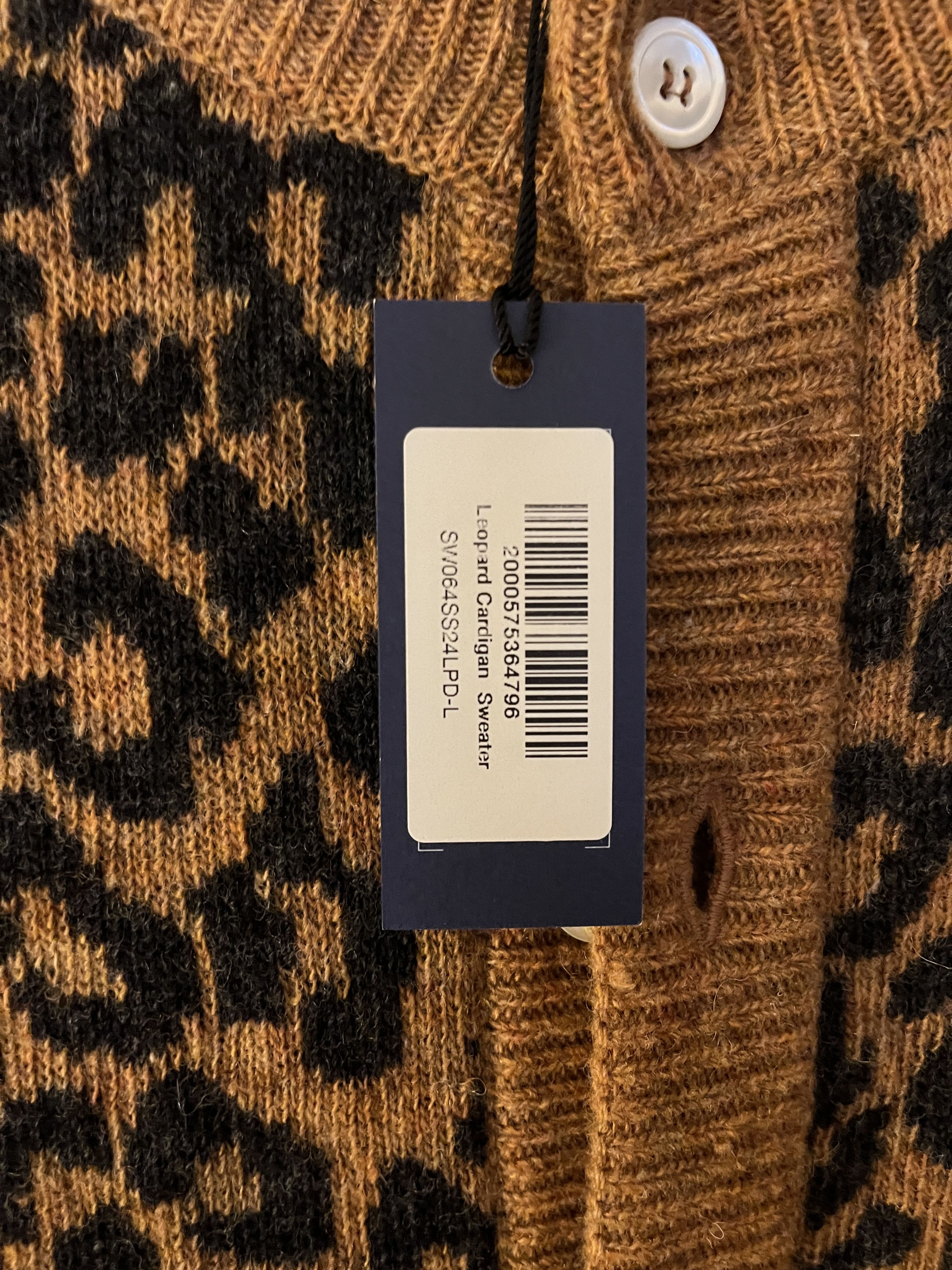 Noah Leopard Cardigan Sweater Size US L / EU 52-54 / 3 - 3 Thumbnail