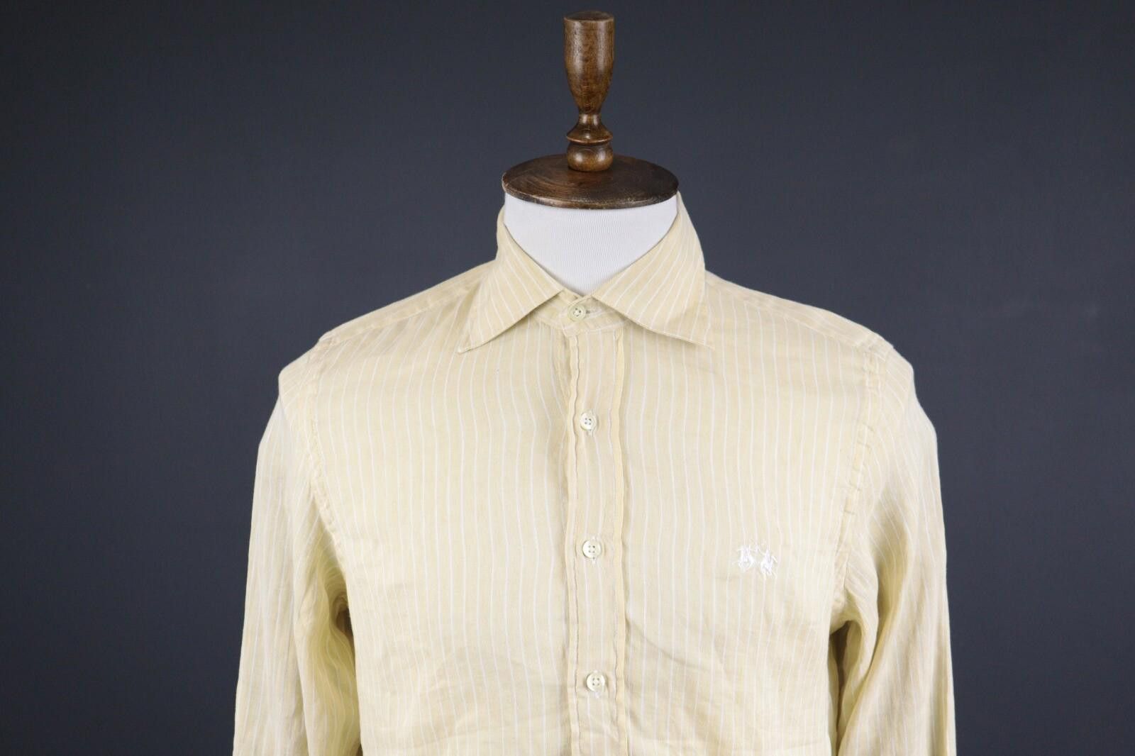 La Martina NWT La Martina Buenos Aires Beige Stripe Shirt Size L Size US L / EU 52-54 / 3 - 2 Thumbnail