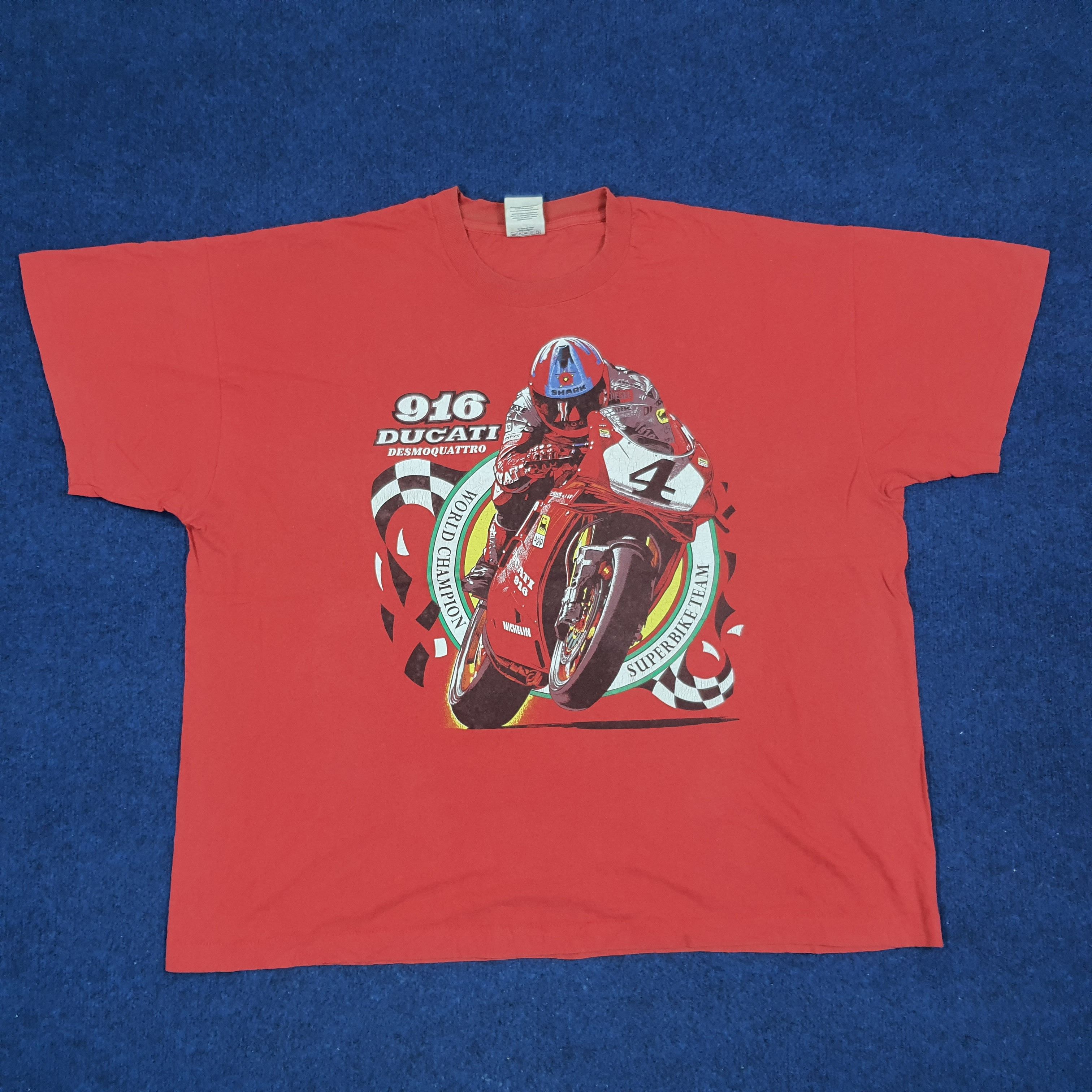 Ducati × Vintage Vintage Ducati Superbike 916 Tshirt Size US XXL / EU 58 / 5 - 1 Thumbnail