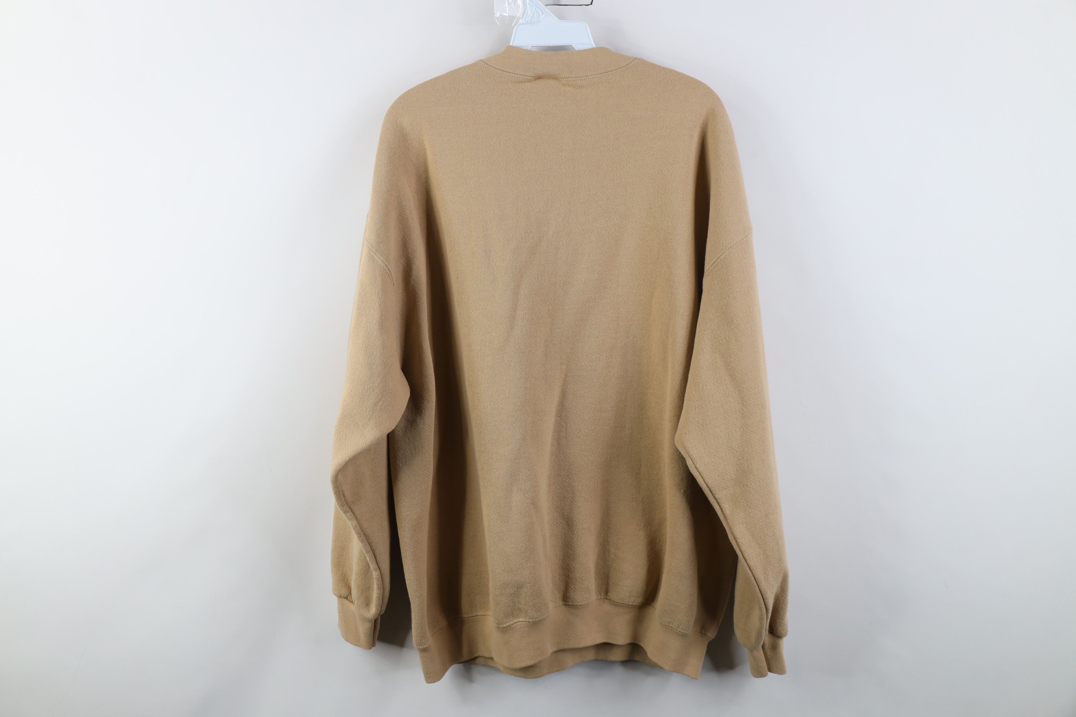Vintage Vintage 90s Streetwear Crewneck Sweatshirt Sand Brown USA Size US XL / EU 56 / 4 - 8 Thumbnail