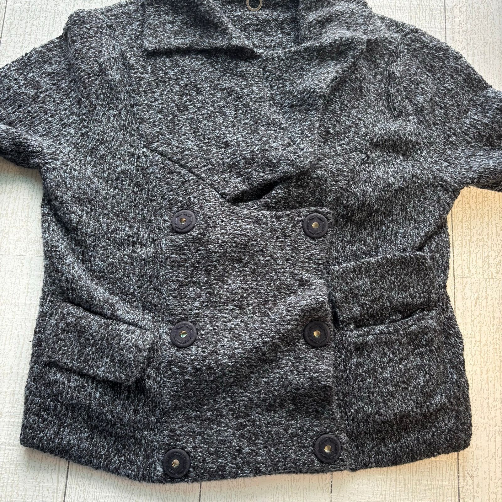 Other One Girl Who Double Breasted Cardigan Sweater Bell Sleeves Size S / US 4 / IT 40 - 7 Thumbnail