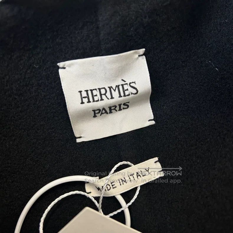 Hermes Hermes Black Cashmere Belted Coat Size XXS / US 00 / IT 34 - 4 Thumbnail
