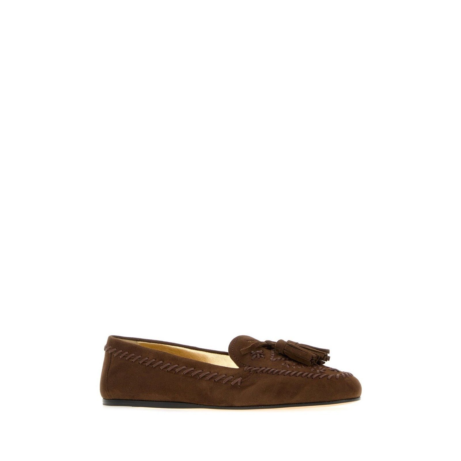 Prada PRADA Cocoa Brown Suede Tassel Loafers New & Authentic (Wome Size US 7.5 / IT 37.5 - 4 Thumbnail