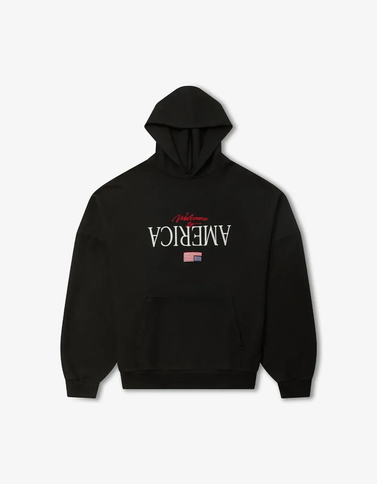 Willy Chavarria Willy Chavarria Black Welcome To America Hooligan Hoodie Size US M / EU 48-50 / 2 - 1 Thumbnail