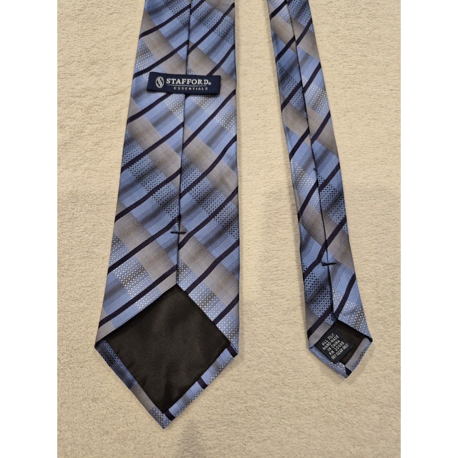 Brooksfield Stafford Essentials Tie Mens 100% Imported Silk USA Made Size ONE SIZE - 3 Thumbnail