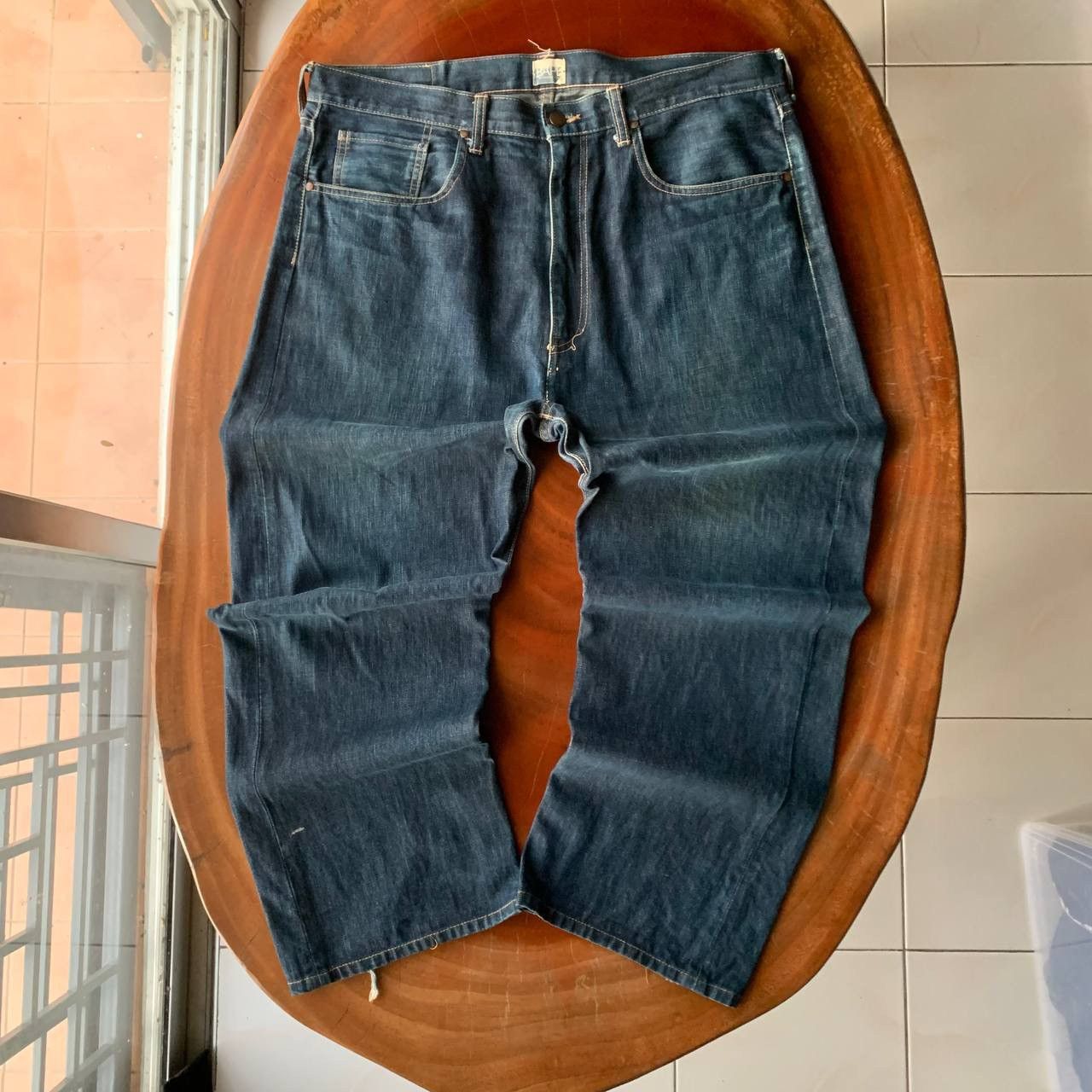 Bape Distressed A Bathing Ape Bape Back Logo Blue Jeans Pants Size US 39 - 2 Thumbnail