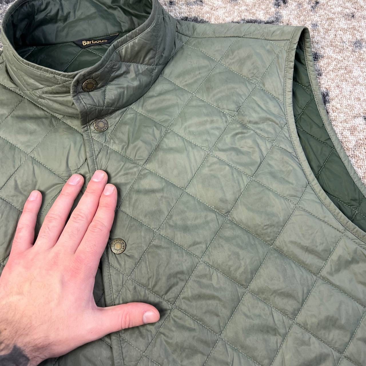 Barbour Barbour Mini Logo Vintage Y2K Quilted Button Up Vest Size US XXL / EU 58 / 5 - 5 Thumbnail