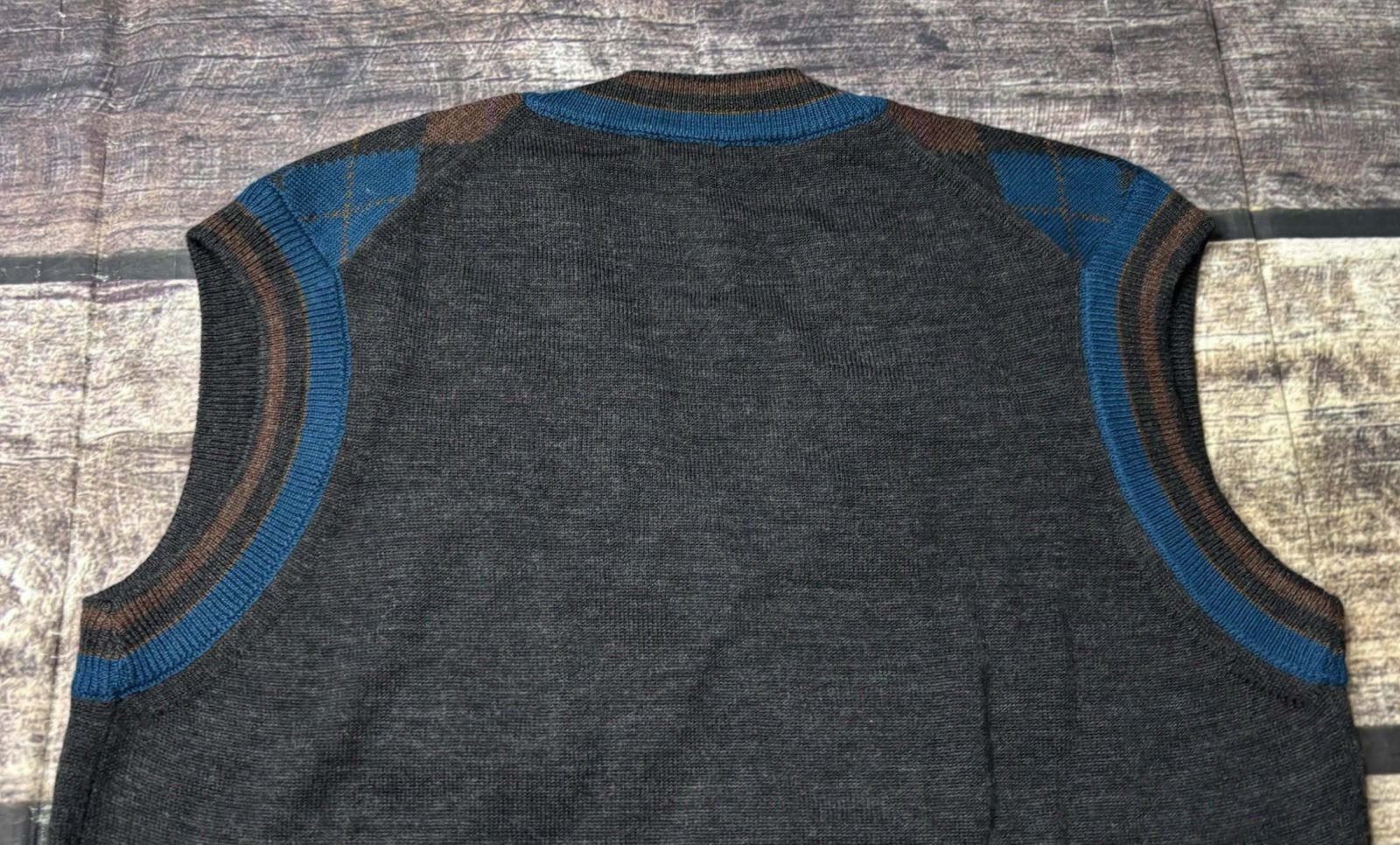 Tricots St. Raphael Tricots St Raphael Sweater Vest Virgin Wool Argyle Size US L / EU 52-54 / 3 - 7 Thumbnail